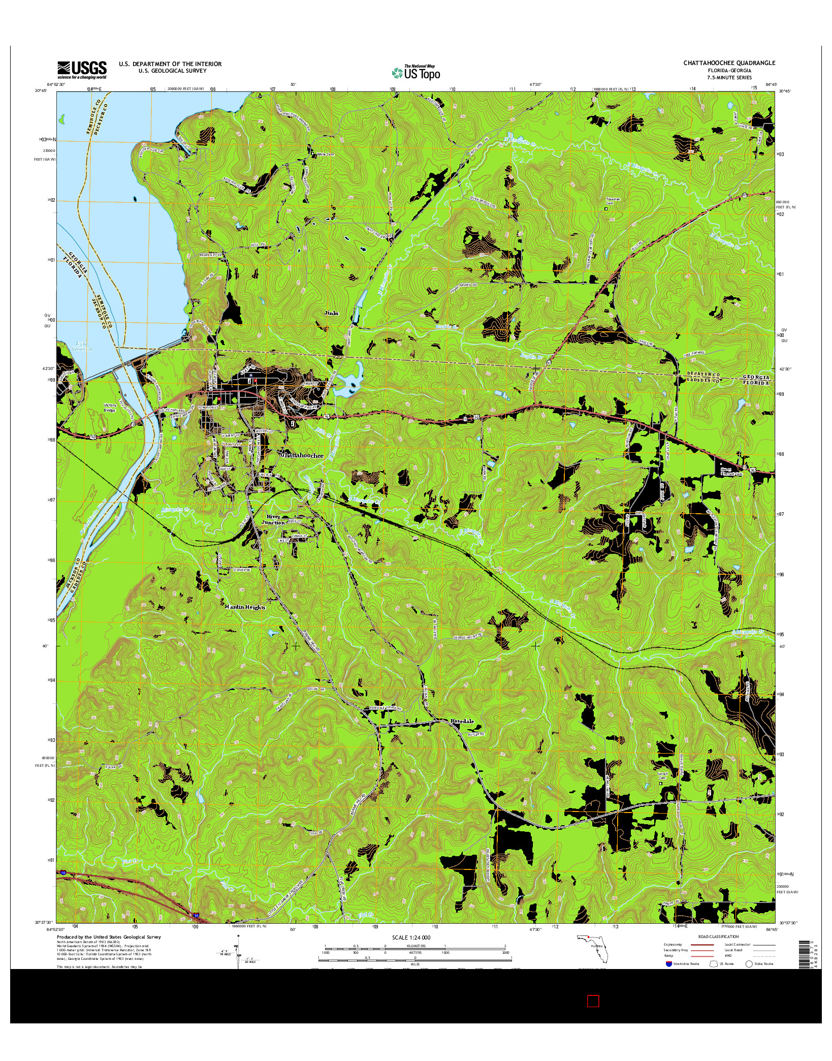 USGS US TOPO 7.5-MINUTE MAP FOR CHATTAHOOCHEE, FL-GA 2015