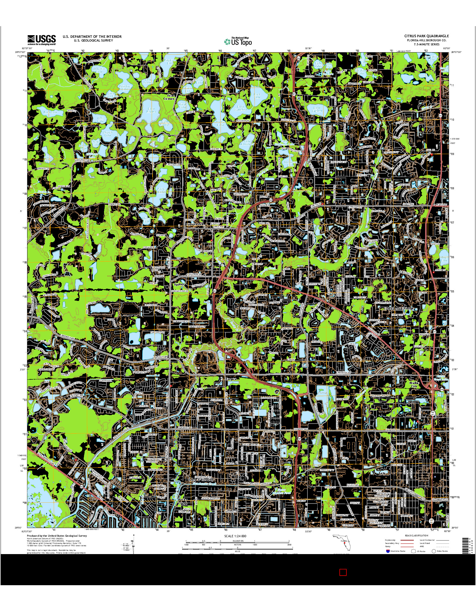 USGS US TOPO 7.5-MINUTE MAP FOR CITRUS PARK, FL 2015