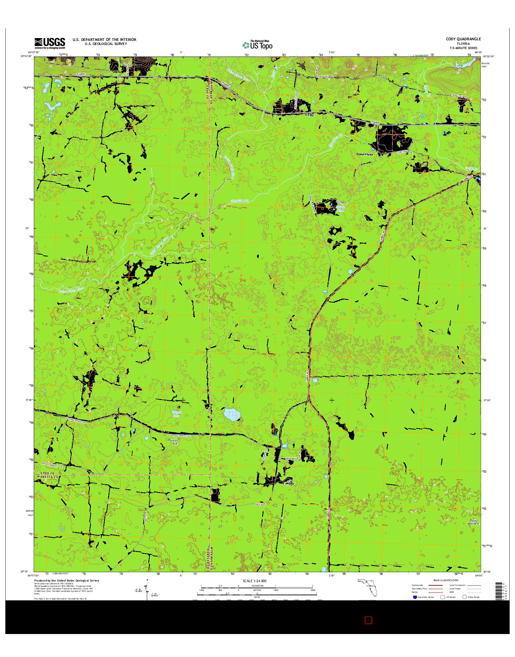 USGS US TOPO 7.5-MINUTE MAP FOR CODY, FL 2015