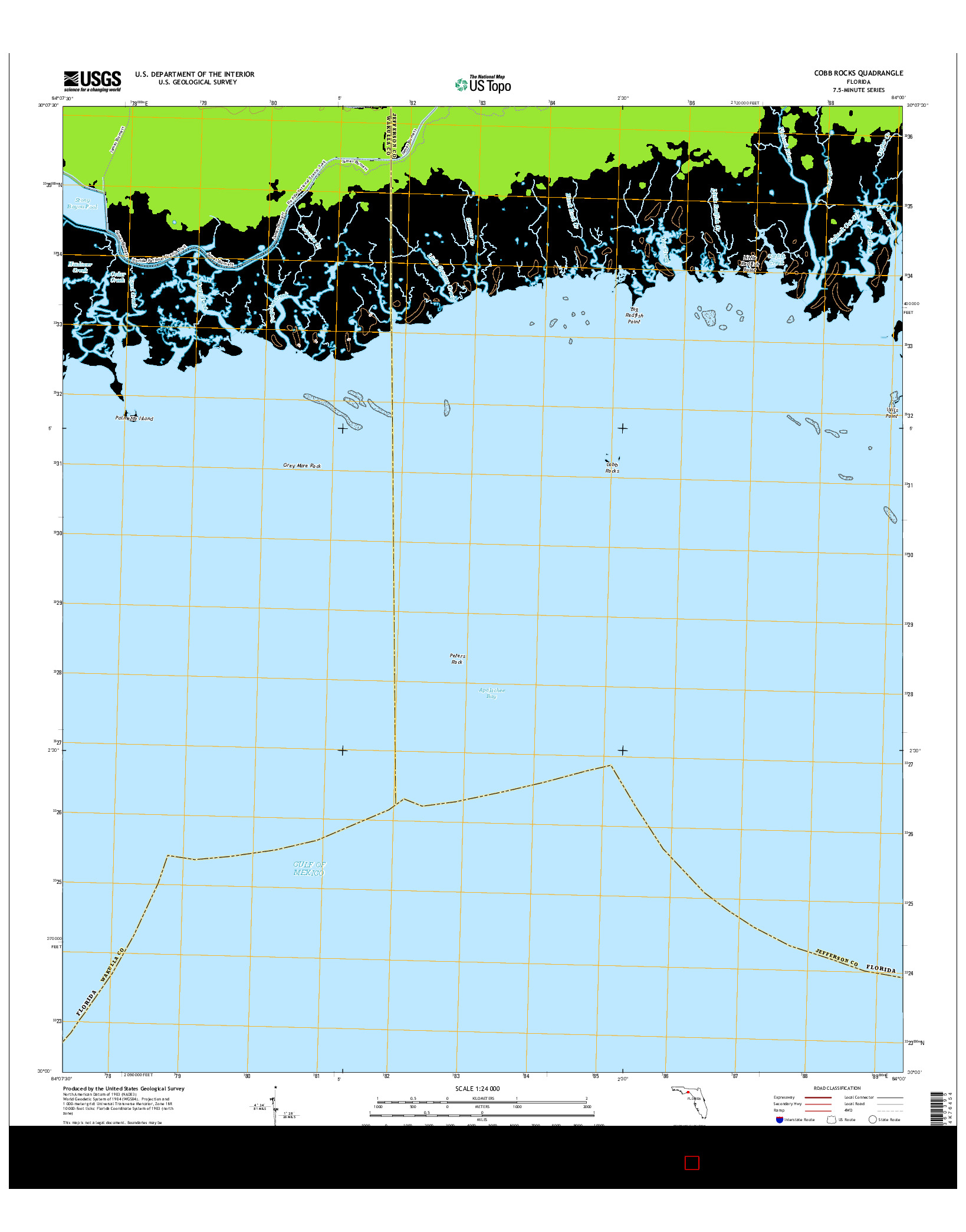 USGS US TOPO 7.5-MINUTE MAP FOR COBB ROCKS, FL 2015