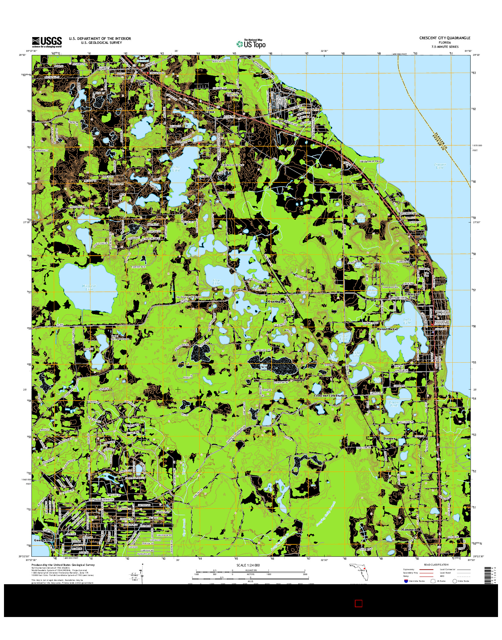 USGS US TOPO 7.5-MINUTE MAP FOR CRESCENT CITY, FL 2015