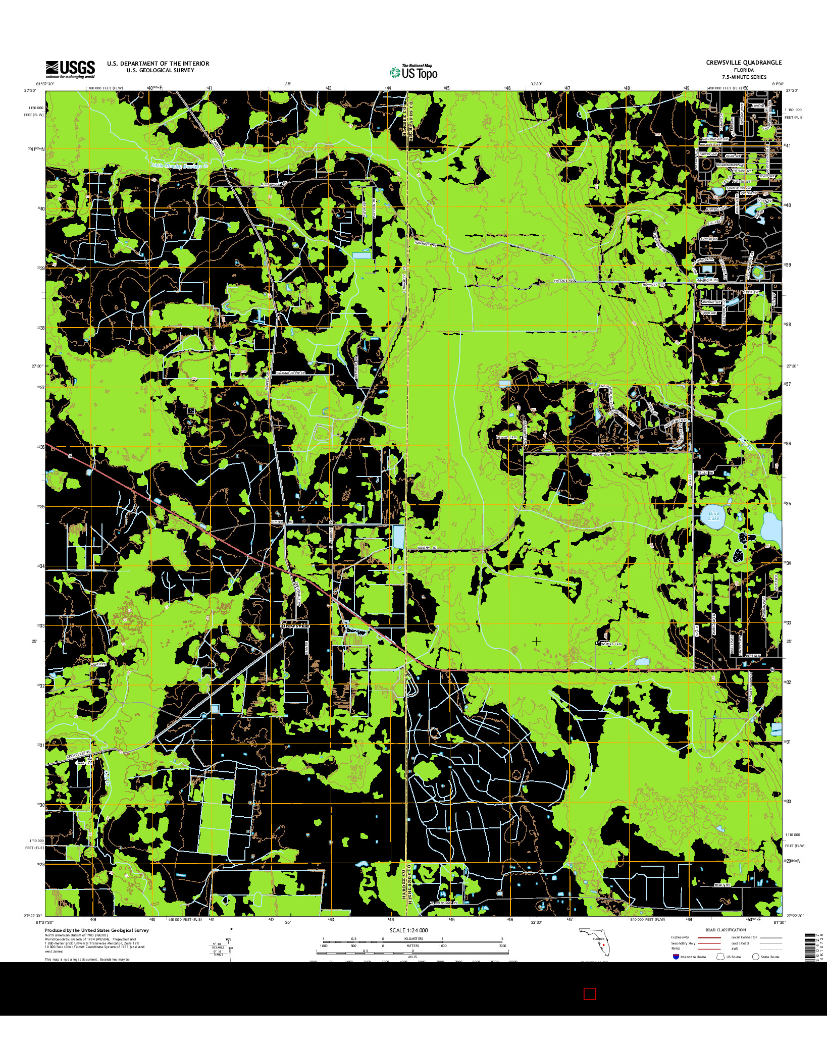 USGS US TOPO 7.5-MINUTE MAP FOR CREWSVILLE, FL 2015