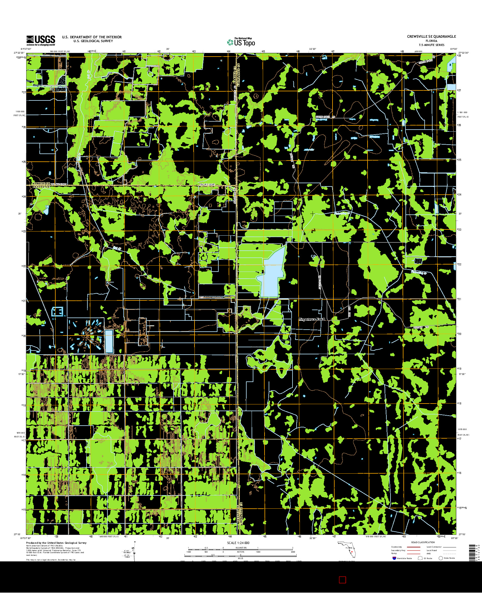 USGS US TOPO 7.5-MINUTE MAP FOR CREWSVILLE SE, FL 2015
