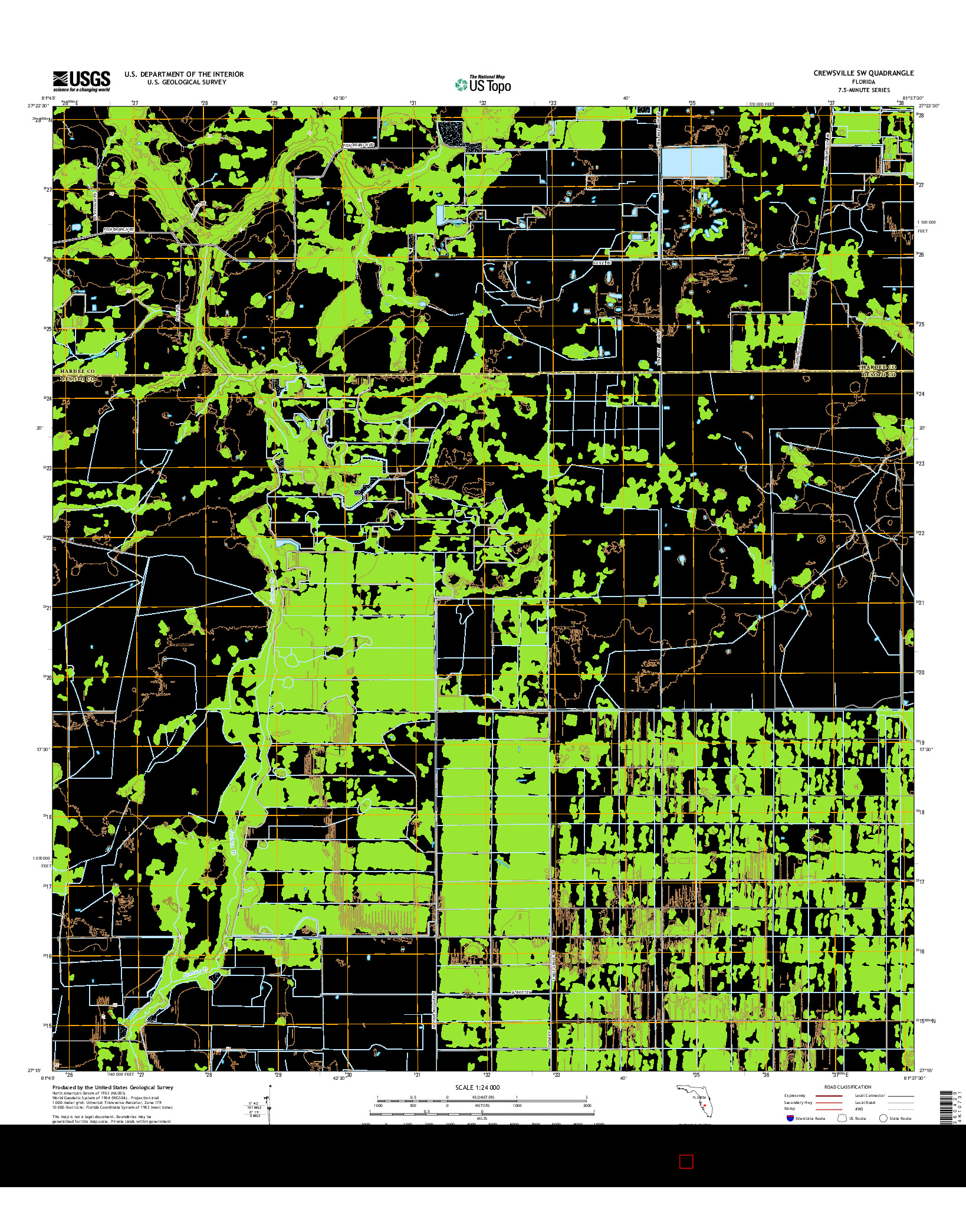 USGS US TOPO 7.5-MINUTE MAP FOR CREWSVILLE SW, FL 2015
