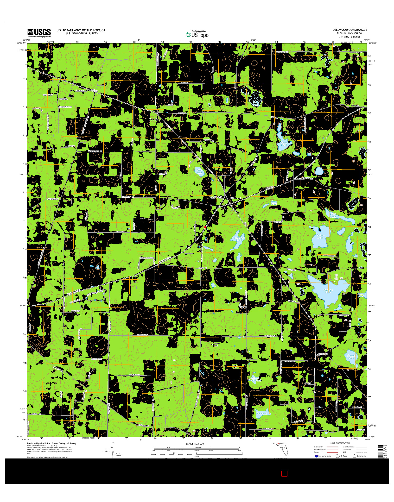 USGS US TOPO 7.5-MINUTE MAP FOR DELLWOOD, FL 2015