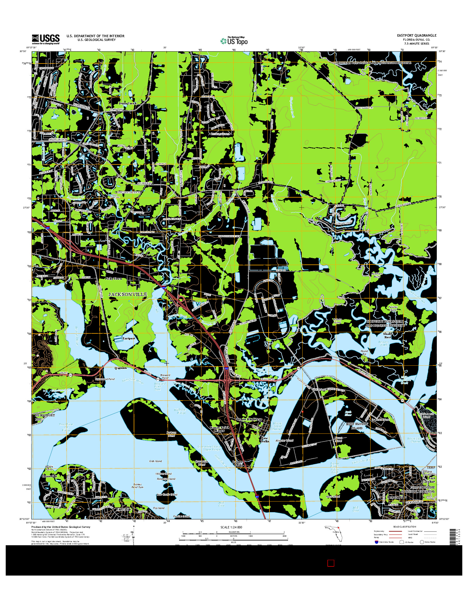 USGS US TOPO 7.5-MINUTE MAP FOR EASTPORT, FL 2015