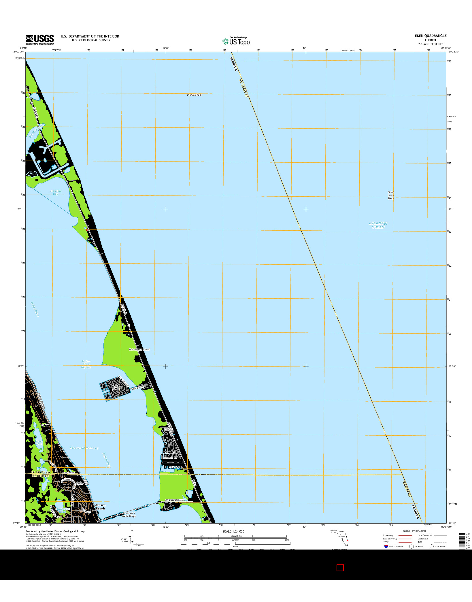 USGS US TOPO 7.5-MINUTE MAP FOR EDEN, FL 2015