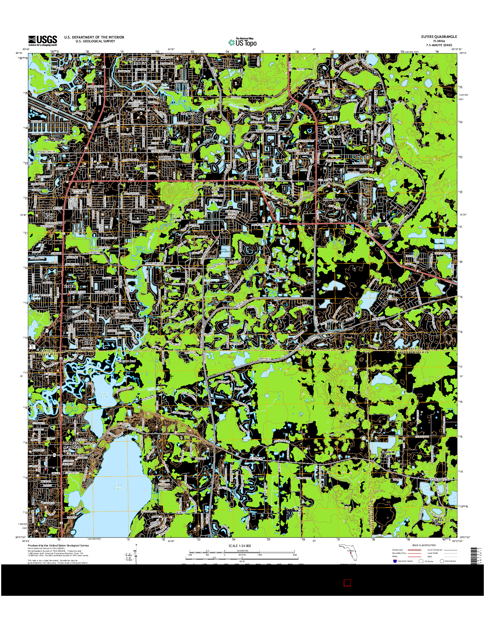 USGS US TOPO 7.5-MINUTE MAP FOR ELFERS, FL 2015