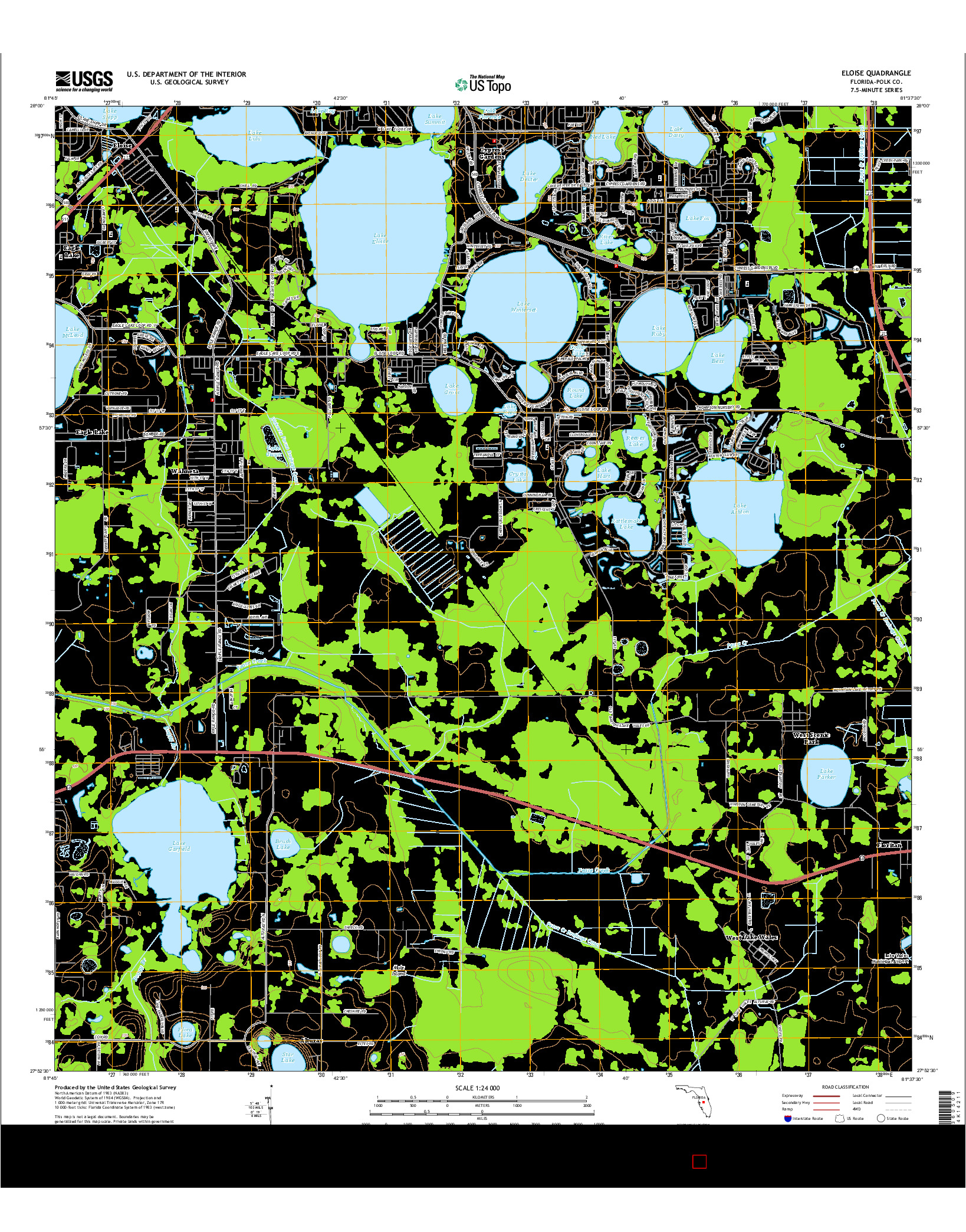 USGS US TOPO 7.5-MINUTE MAP FOR ELOISE, FL 2015