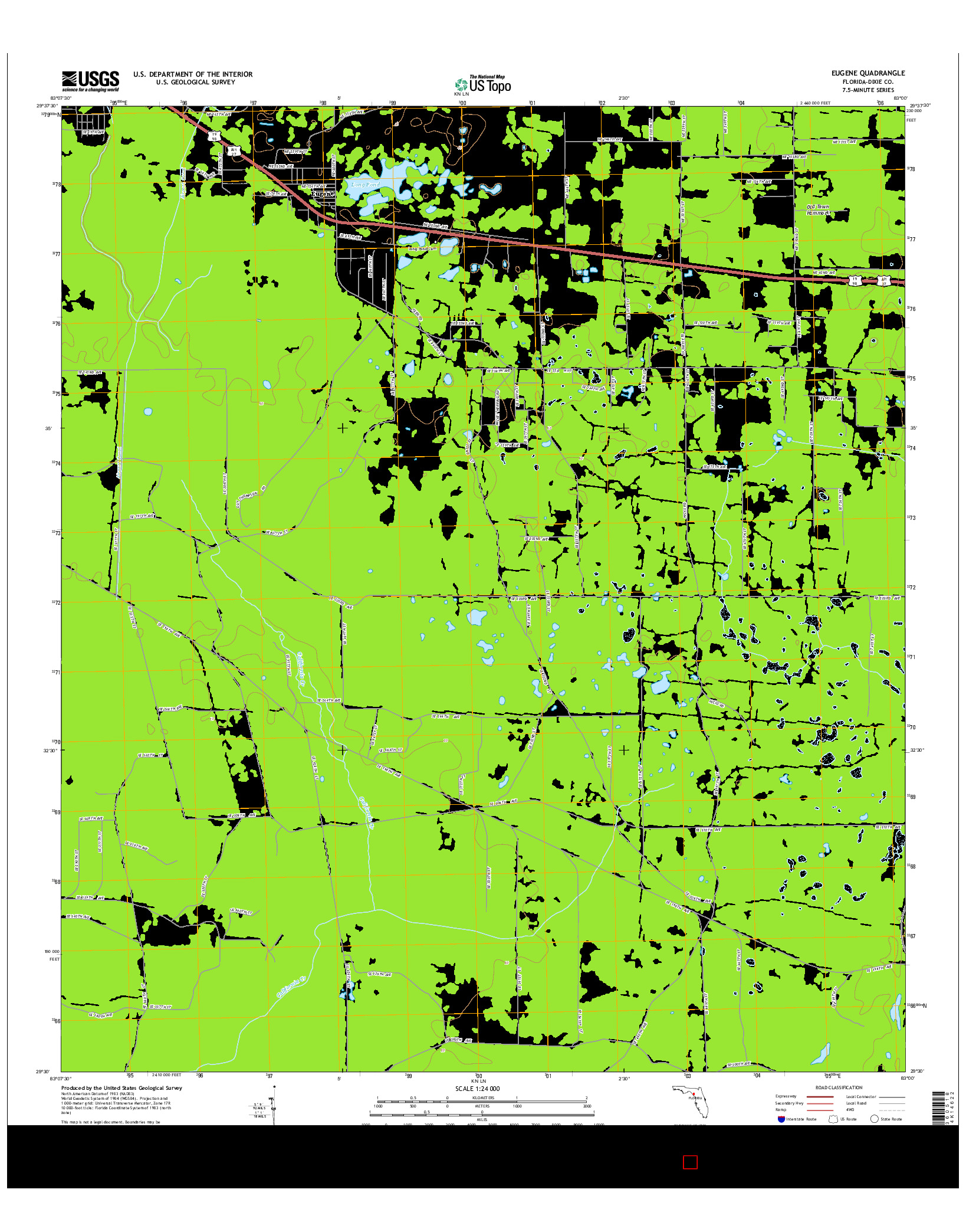 USGS US TOPO 7.5-MINUTE MAP FOR EUGENE, FL 2015