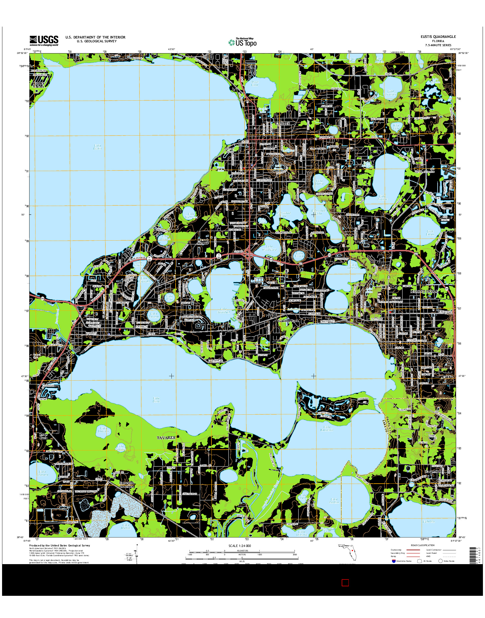 USGS US TOPO 7.5-MINUTE MAP FOR EUSTIS, FL 2015