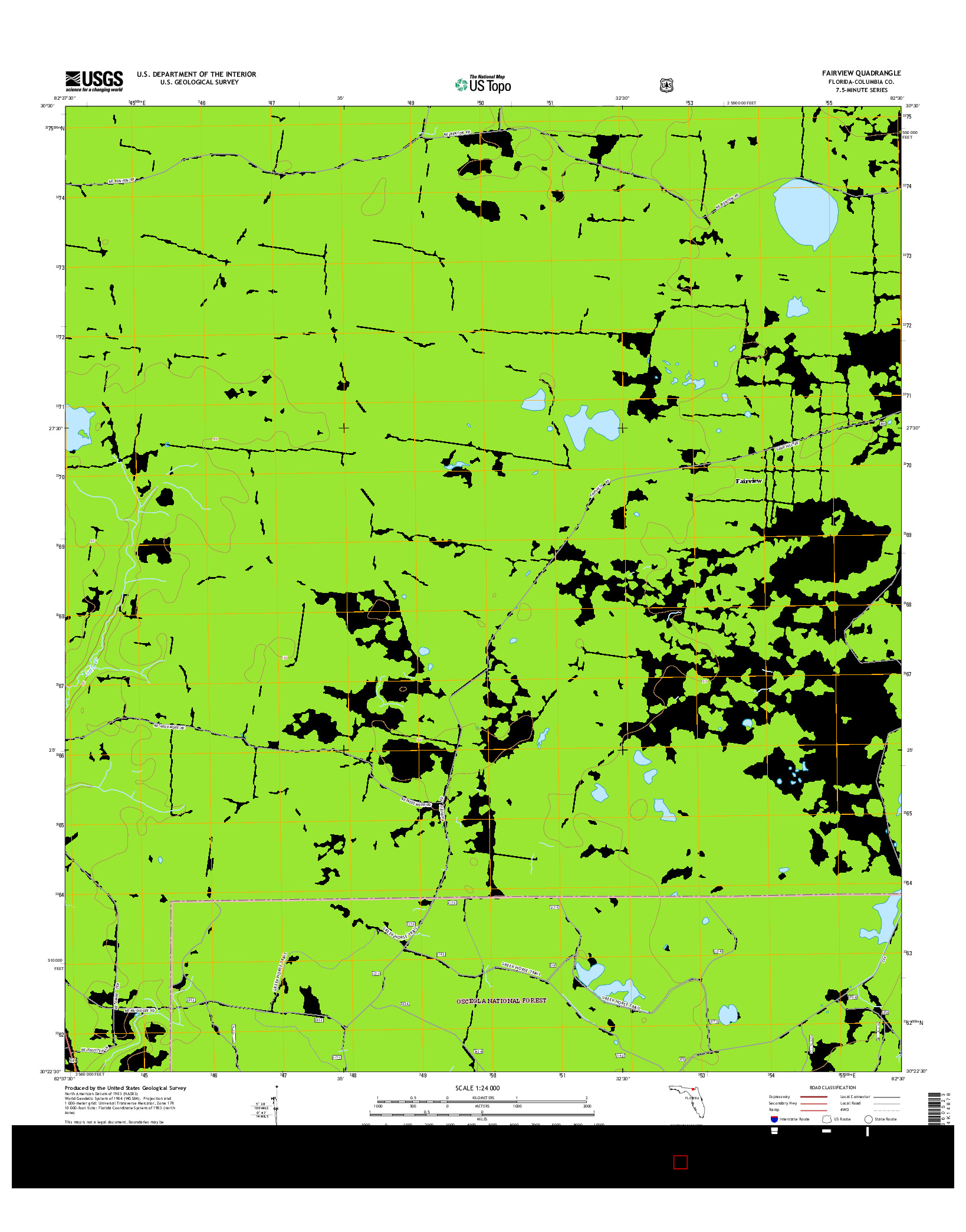 USGS US TOPO 7.5-MINUTE MAP FOR FAIRVIEW, FL 2015
