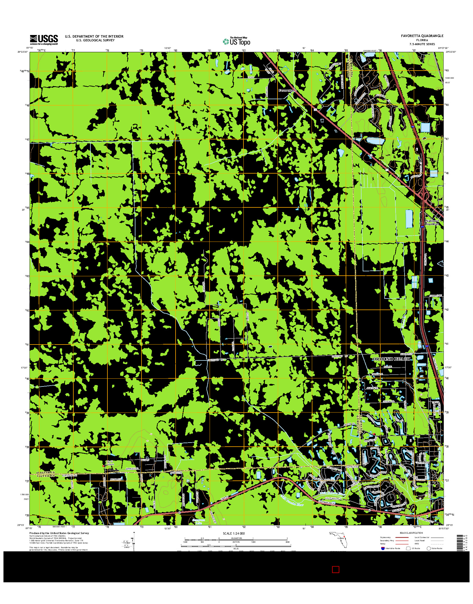 USGS US TOPO 7.5-MINUTE MAP FOR FAVORETTA, FL 2015