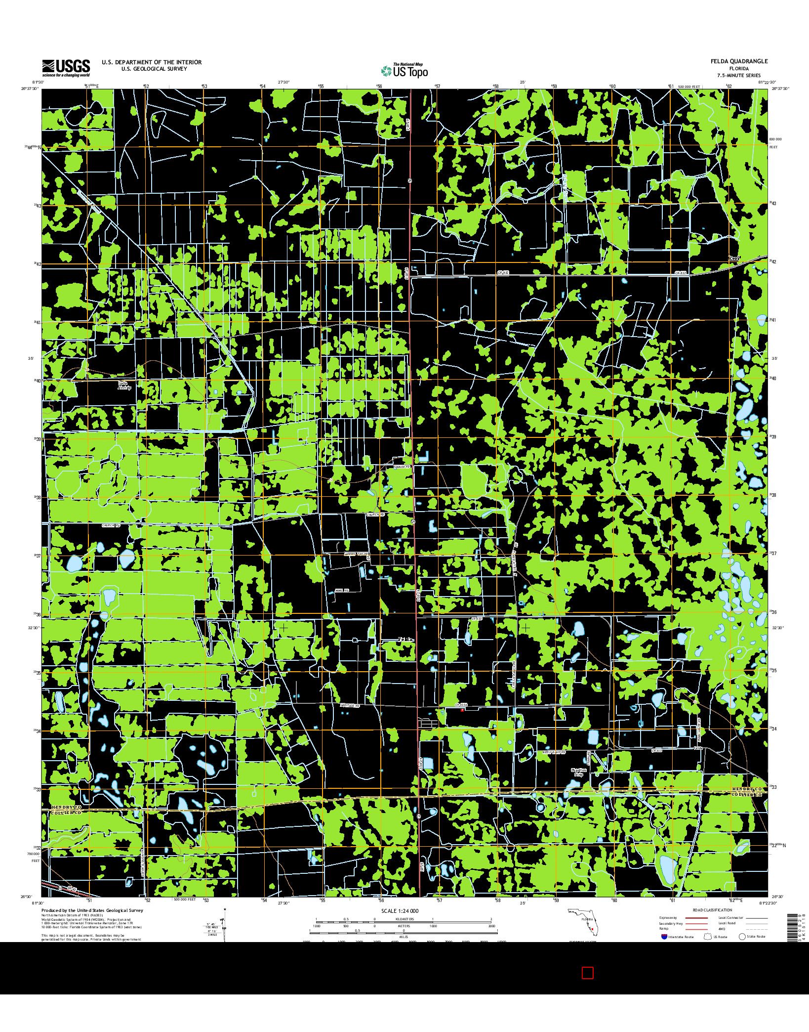 USGS US TOPO 7.5-MINUTE MAP FOR FELDA, FL 2015