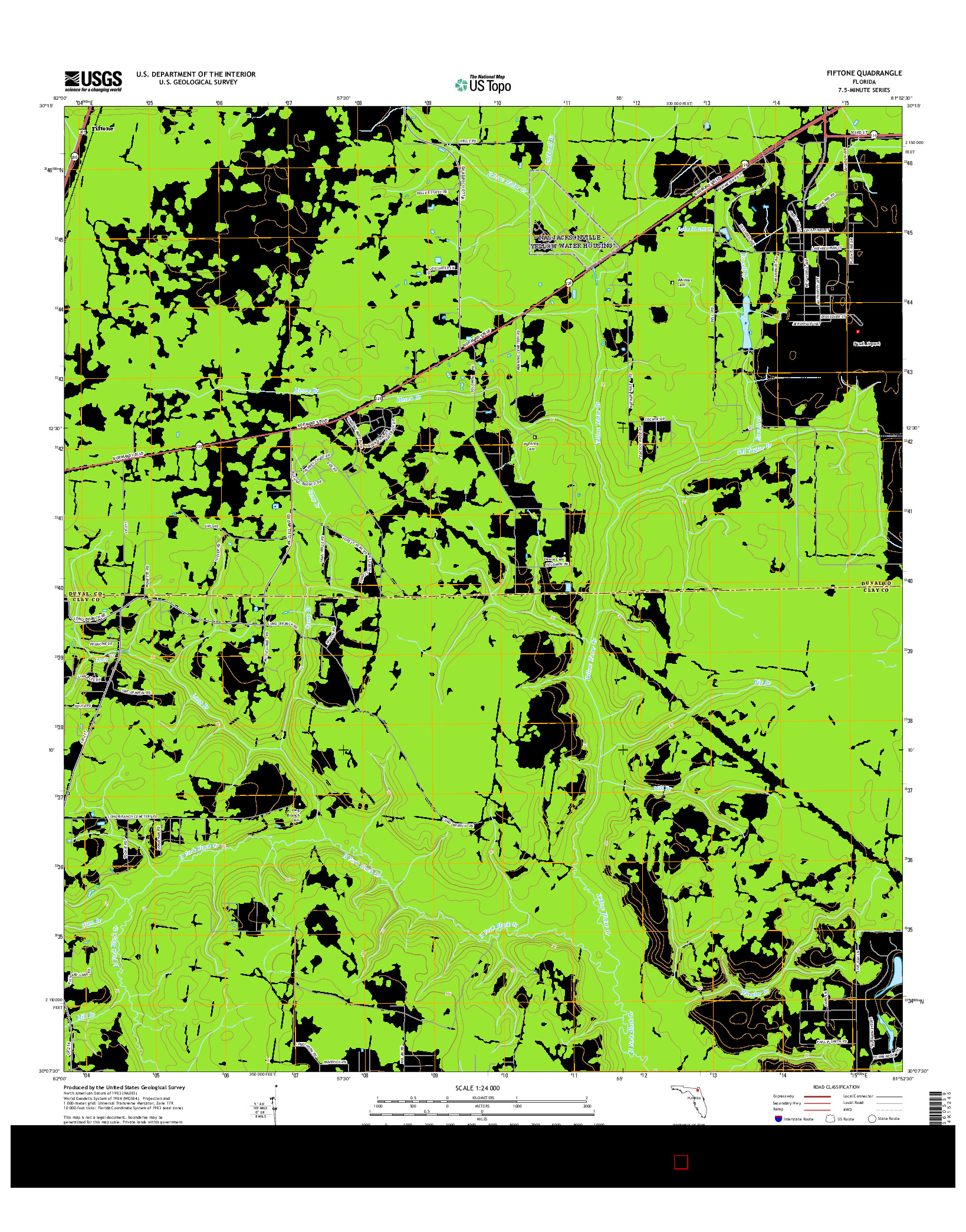 USGS US TOPO 7.5-MINUTE MAP FOR FIFTONE, FL 2015