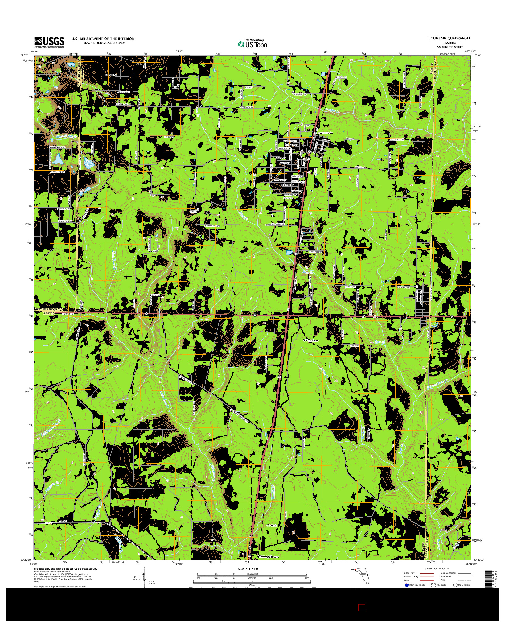 USGS US TOPO 7.5-MINUTE MAP FOR FOUNTAIN, FL 2015