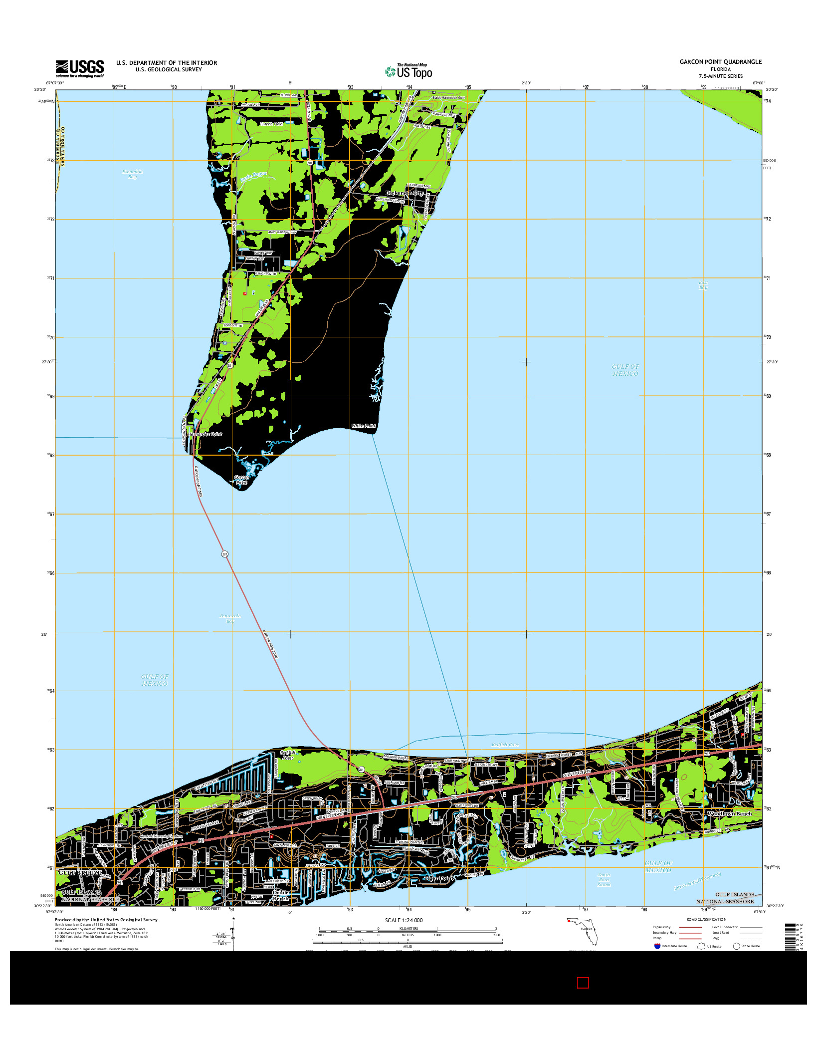 USGS US TOPO 7.5-MINUTE MAP FOR GARCON POINT, FL 2015