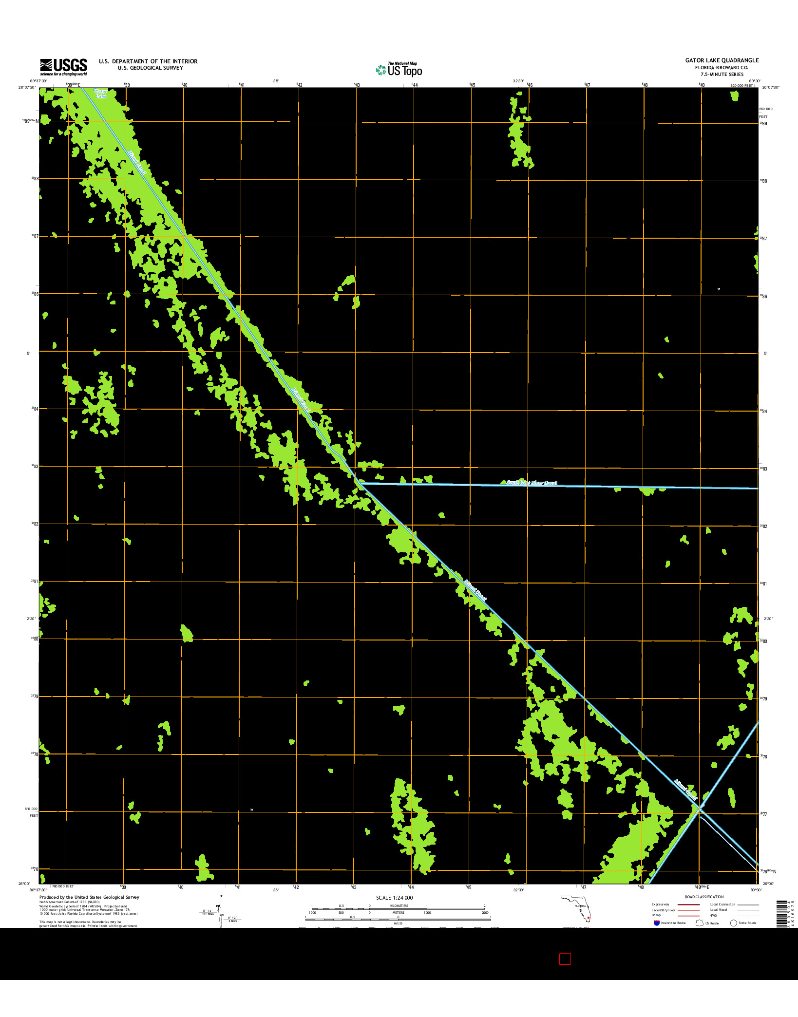 USGS US TOPO 7.5-MINUTE MAP FOR GATOR LAKE, FL 2015