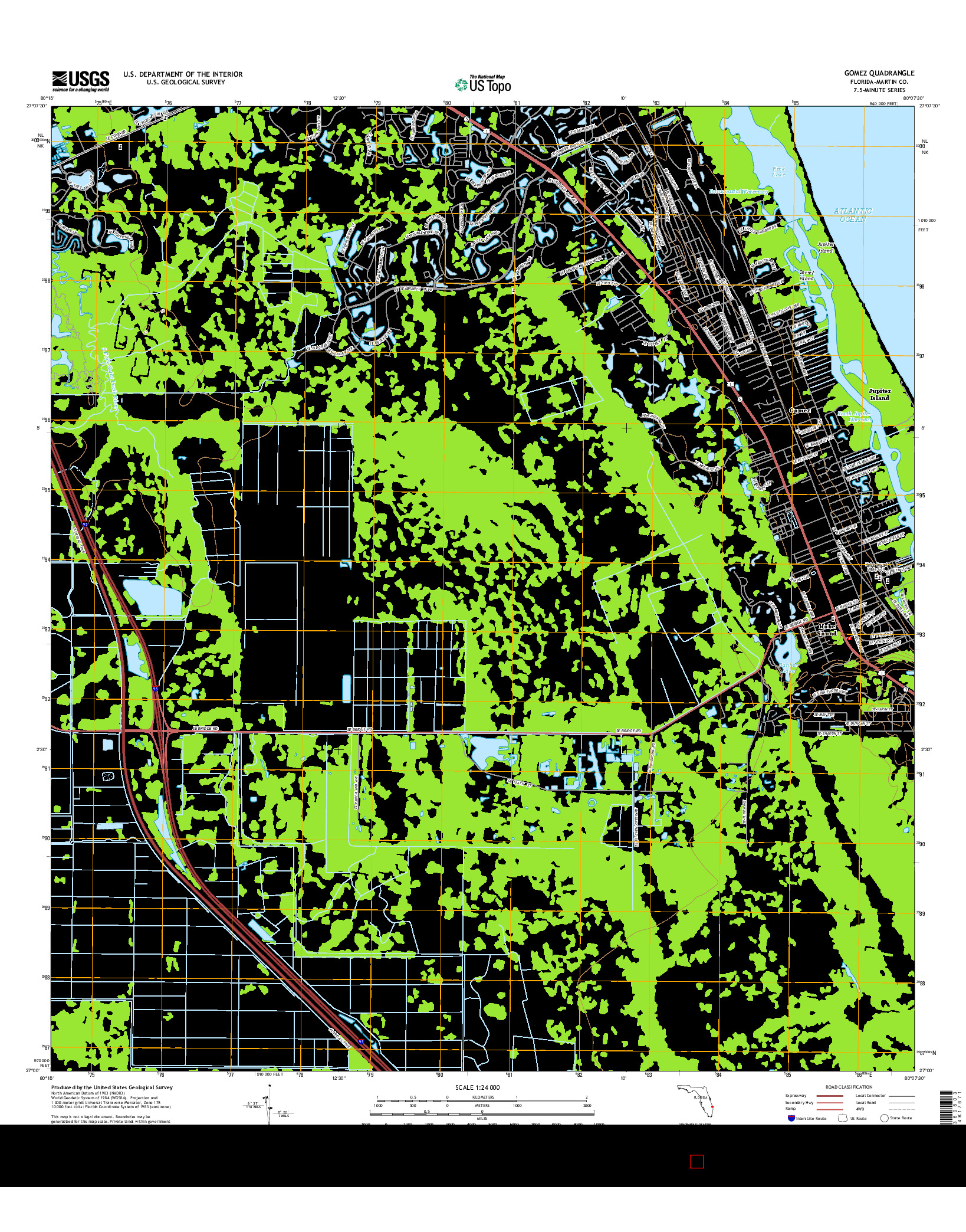 USGS US TOPO 7.5-MINUTE MAP FOR GOMEZ, FL 2015