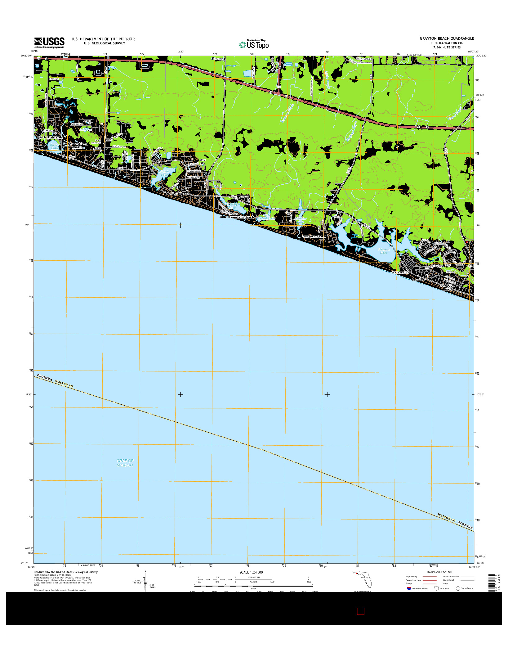 USGS US TOPO 7.5-MINUTE MAP FOR GRAYTON BEACH, FL 2015