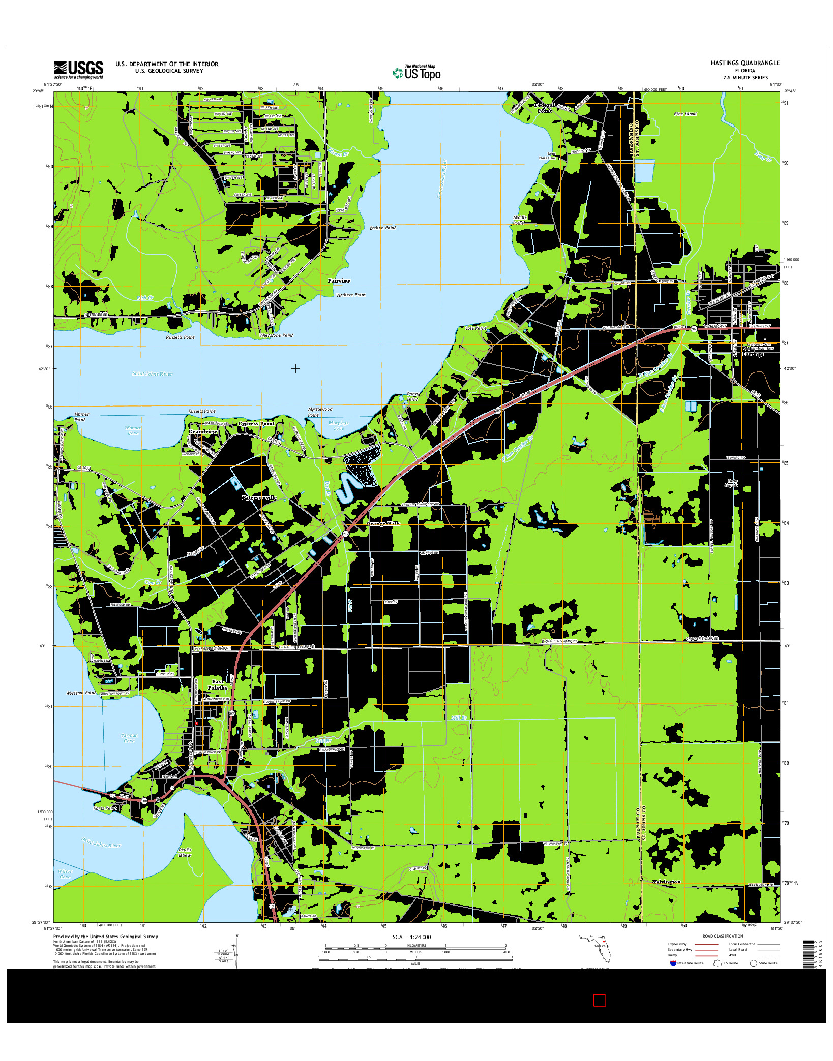 USGS US TOPO 7.5-MINUTE MAP FOR HASTINGS, FL 2015