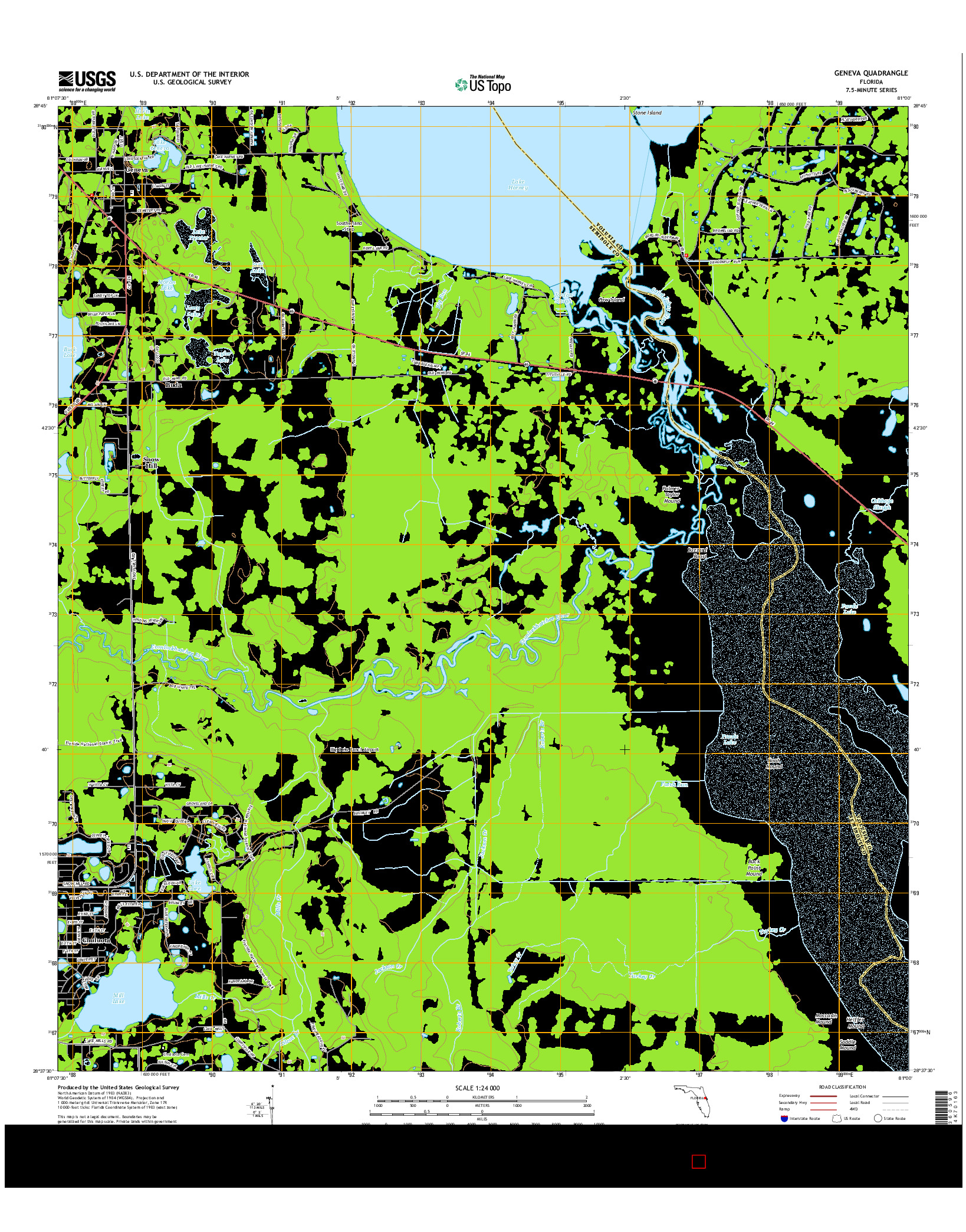USGS US TOPO 7.5-MINUTE MAP FOR GENEVA, FL 2015