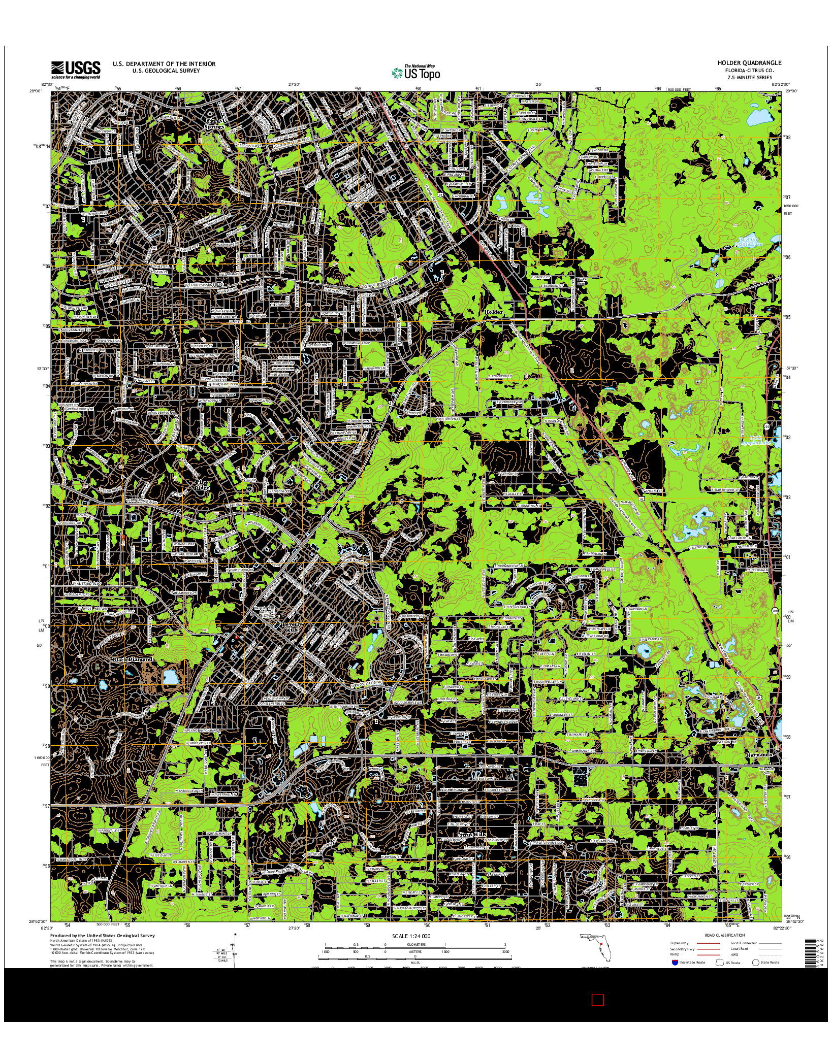 USGS US TOPO 7.5-MINUTE MAP FOR HOLDER, FL 2015