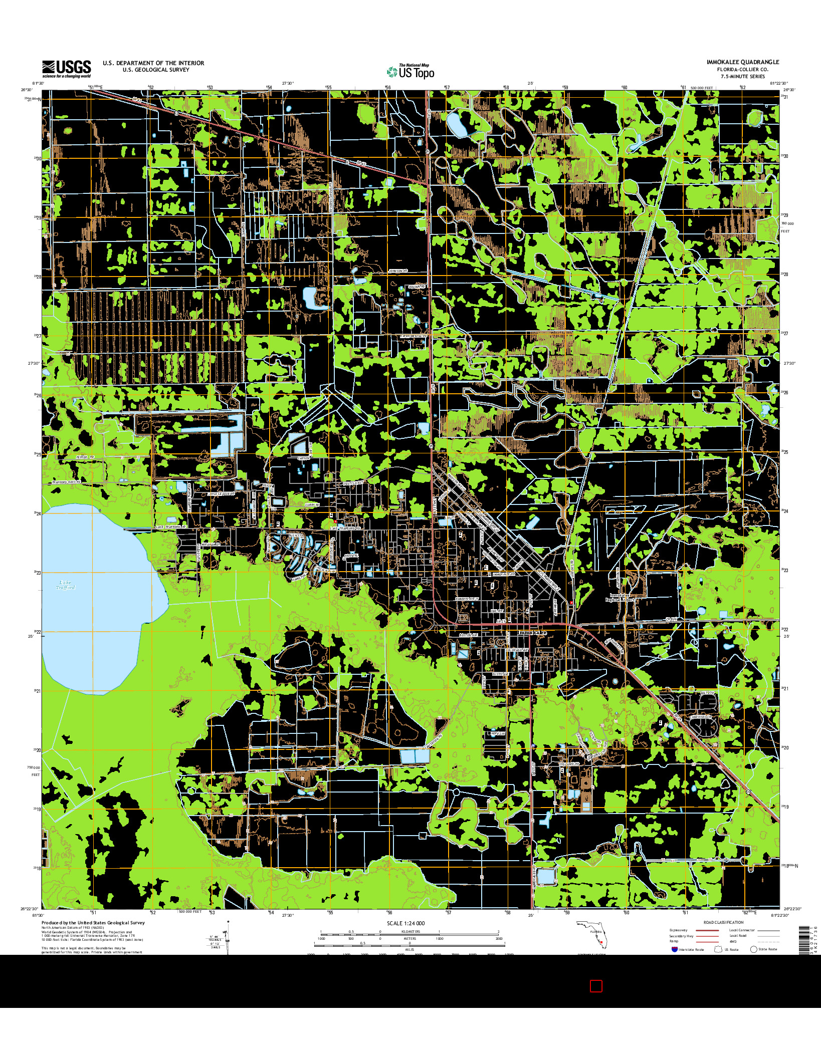 USGS US TOPO 7.5-MINUTE MAP FOR IMMOKALEE, FL 2015