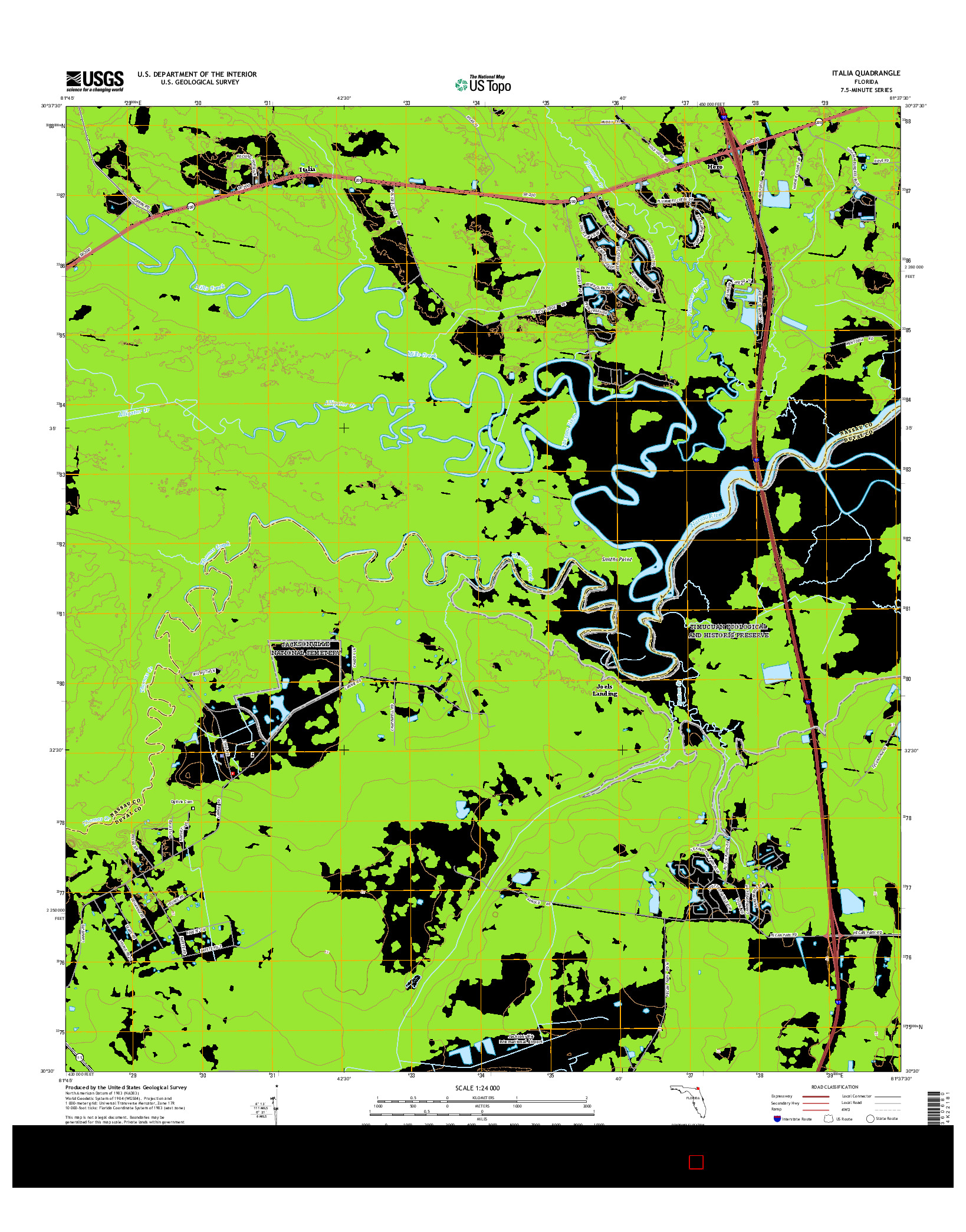 USGS US TOPO 7.5-MINUTE MAP FOR ITALIA, FL 2015