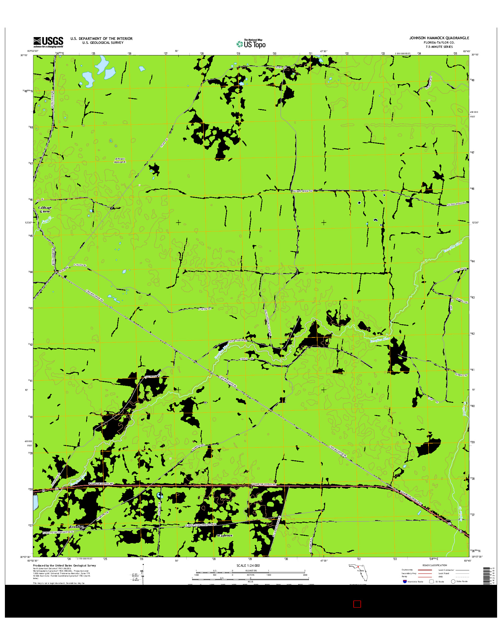 USGS US TOPO 7.5-MINUTE MAP FOR JOHNSON HAMMOCK, FL 2015