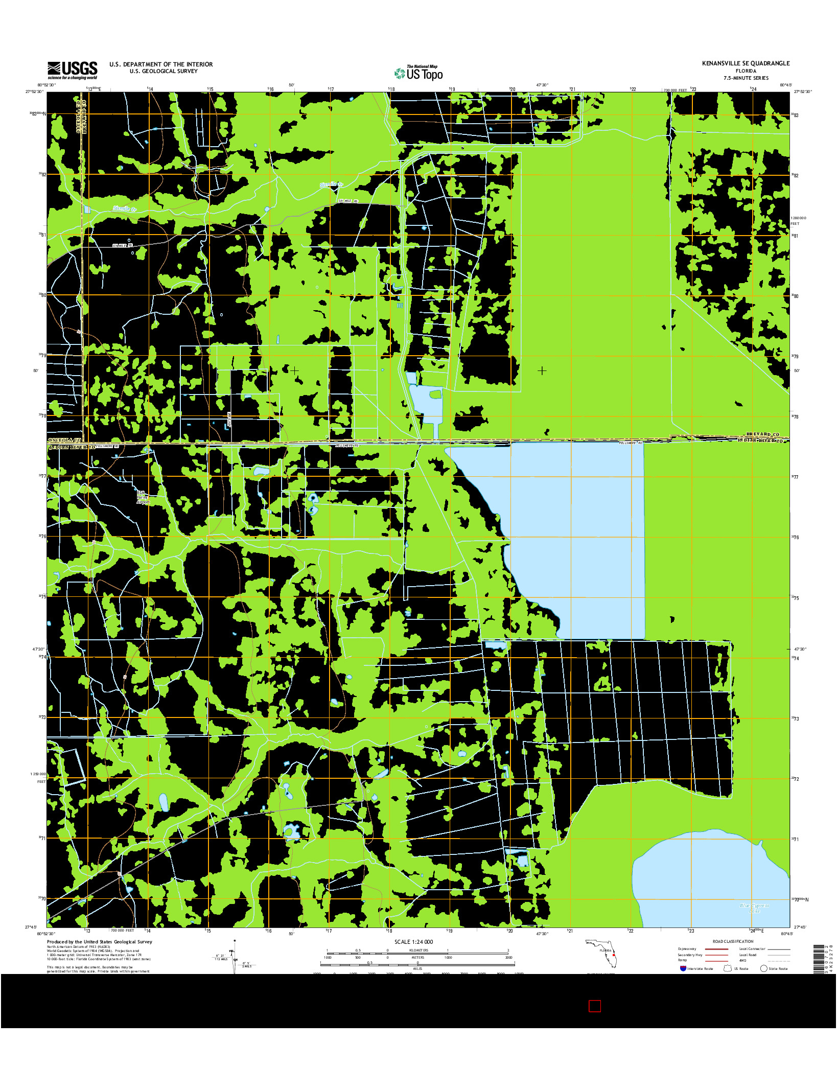 USGS US TOPO 7.5-MINUTE MAP FOR KENANSVILLE SE, FL 2015