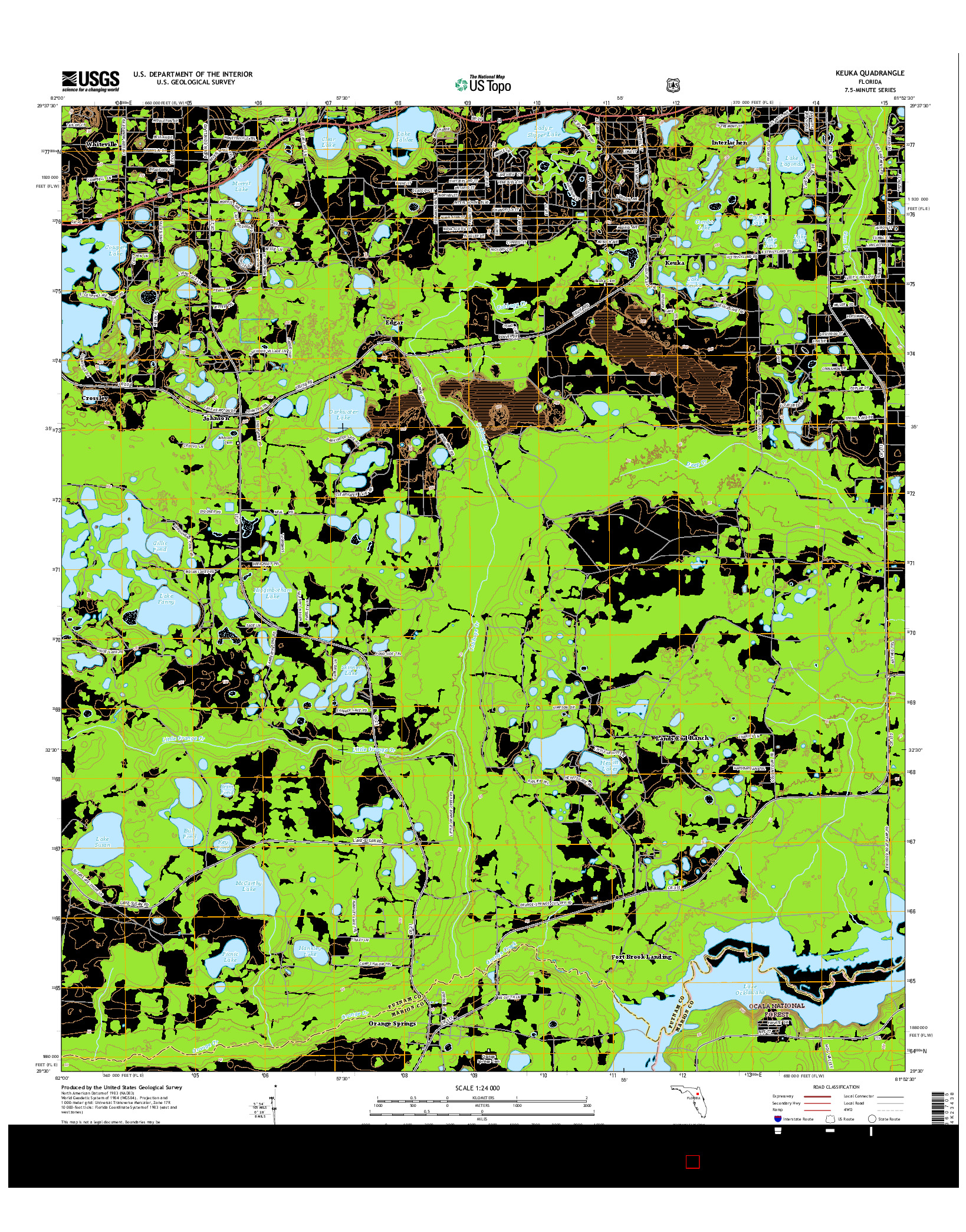 USGS US TOPO 7.5-MINUTE MAP FOR KEUKA, FL 2015