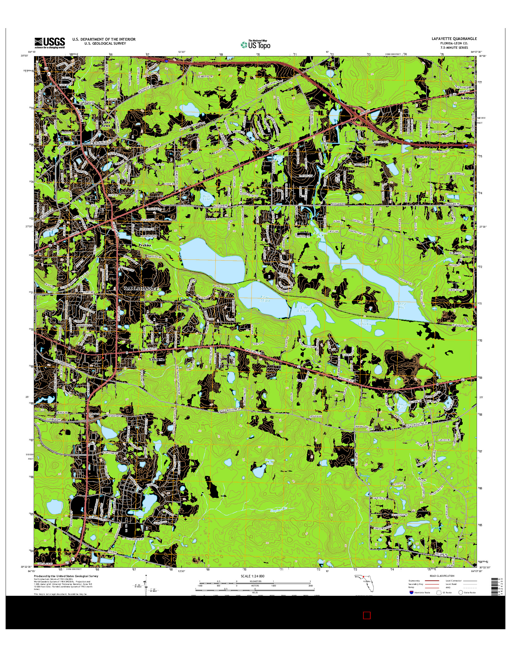 USGS US TOPO 7.5-MINUTE MAP FOR LAFAYETTE, FL 2015