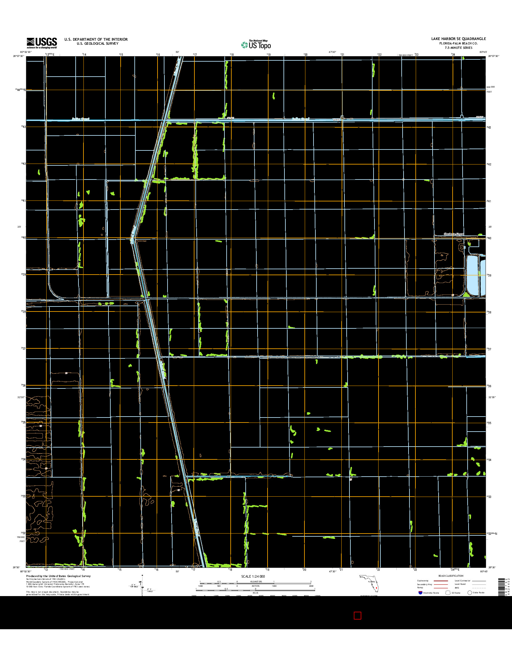 USGS US TOPO 7.5-MINUTE MAP FOR LAKE HARBOR SE, FL 2015