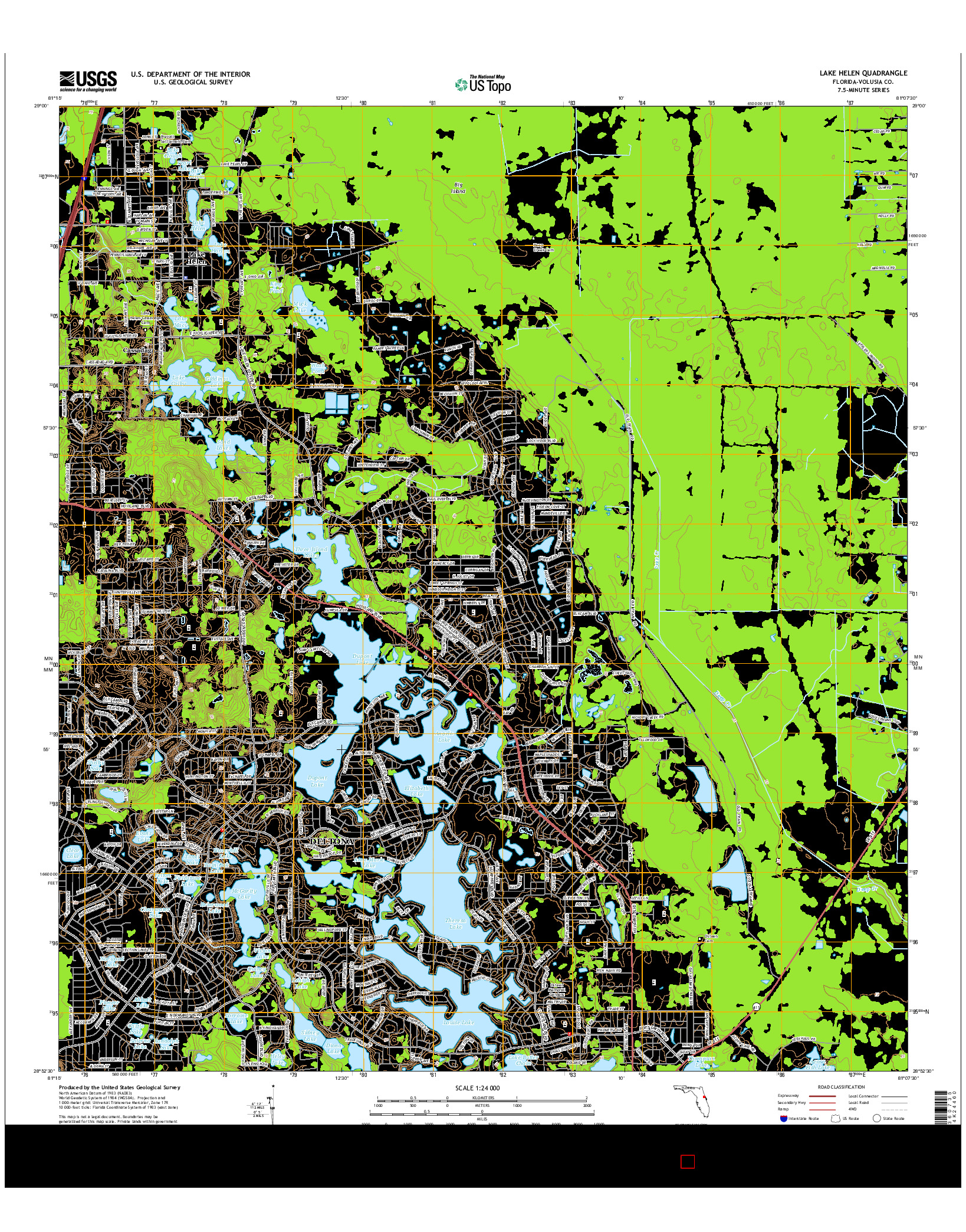USGS US TOPO 7.5-MINUTE MAP FOR LAKE HELEN, FL 2015