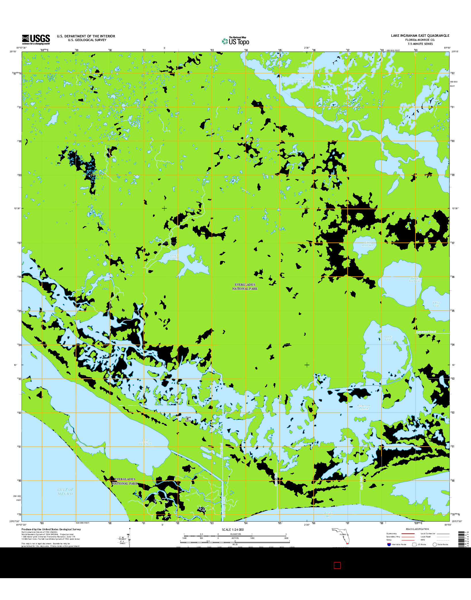 USGS US TOPO 7.5-MINUTE MAP FOR LAKE INGRAHAM EAST, FL 2015