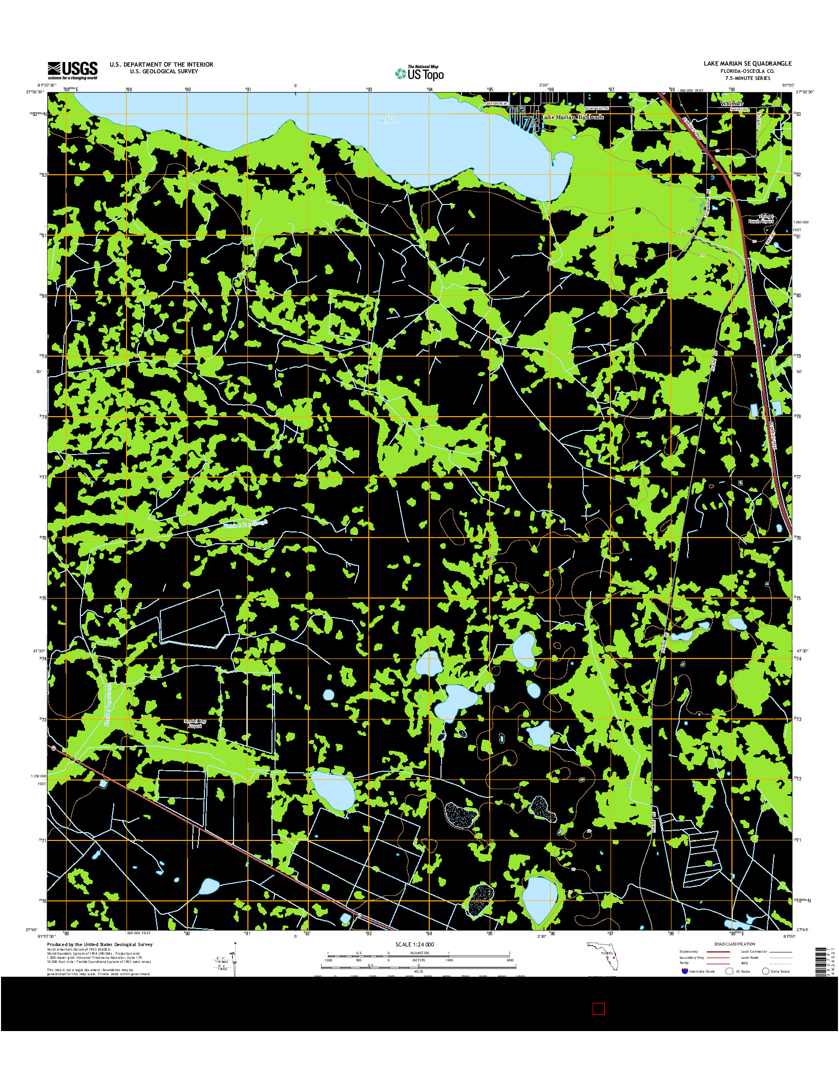 USGS US TOPO 7.5-MINUTE MAP FOR LAKE MARIAN SE, FL 2015