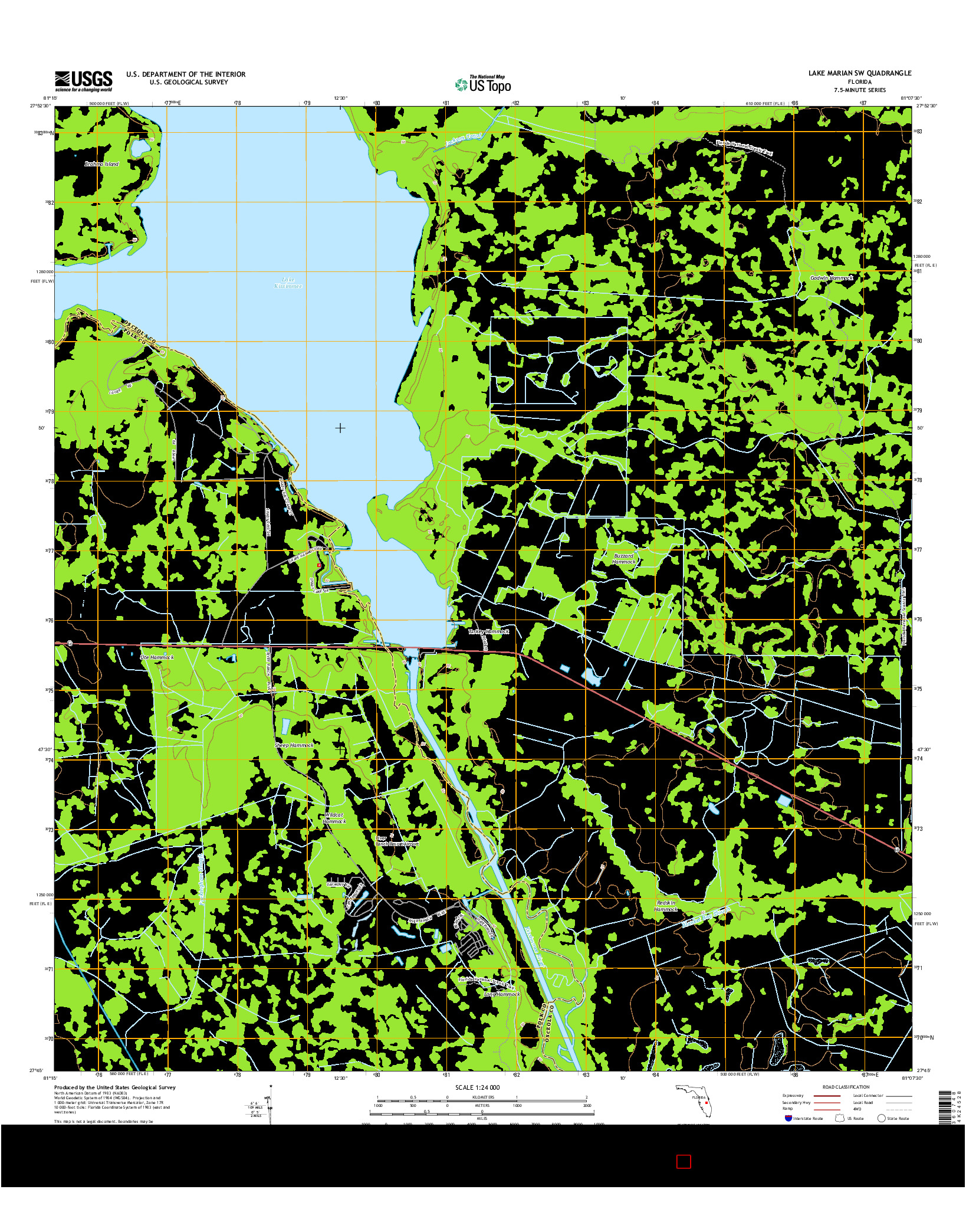 USGS US TOPO 7.5-MINUTE MAP FOR LAKE MARIAN SW, FL 2015