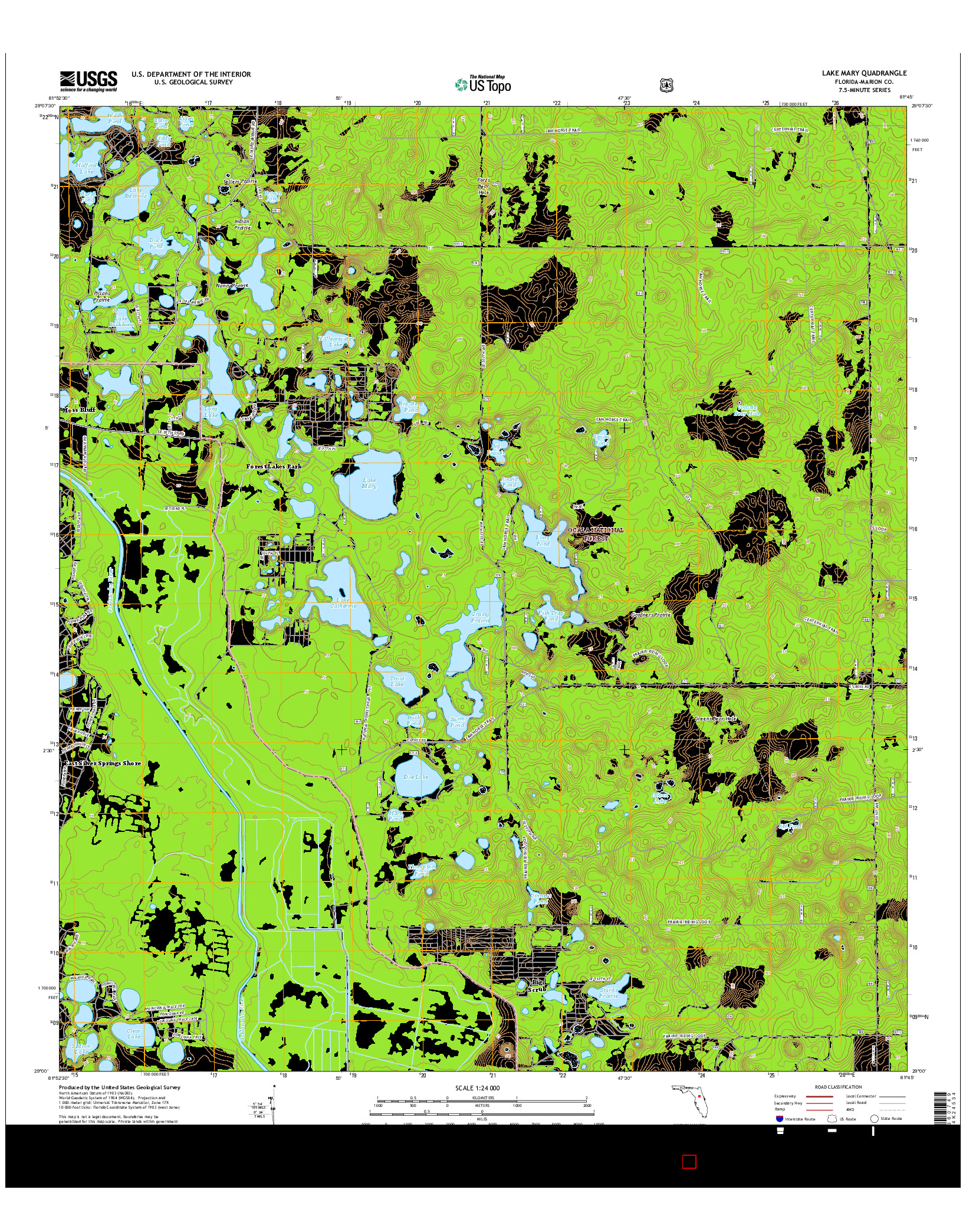 USGS US TOPO 7.5-MINUTE MAP FOR LAKE MARY, FL 2015