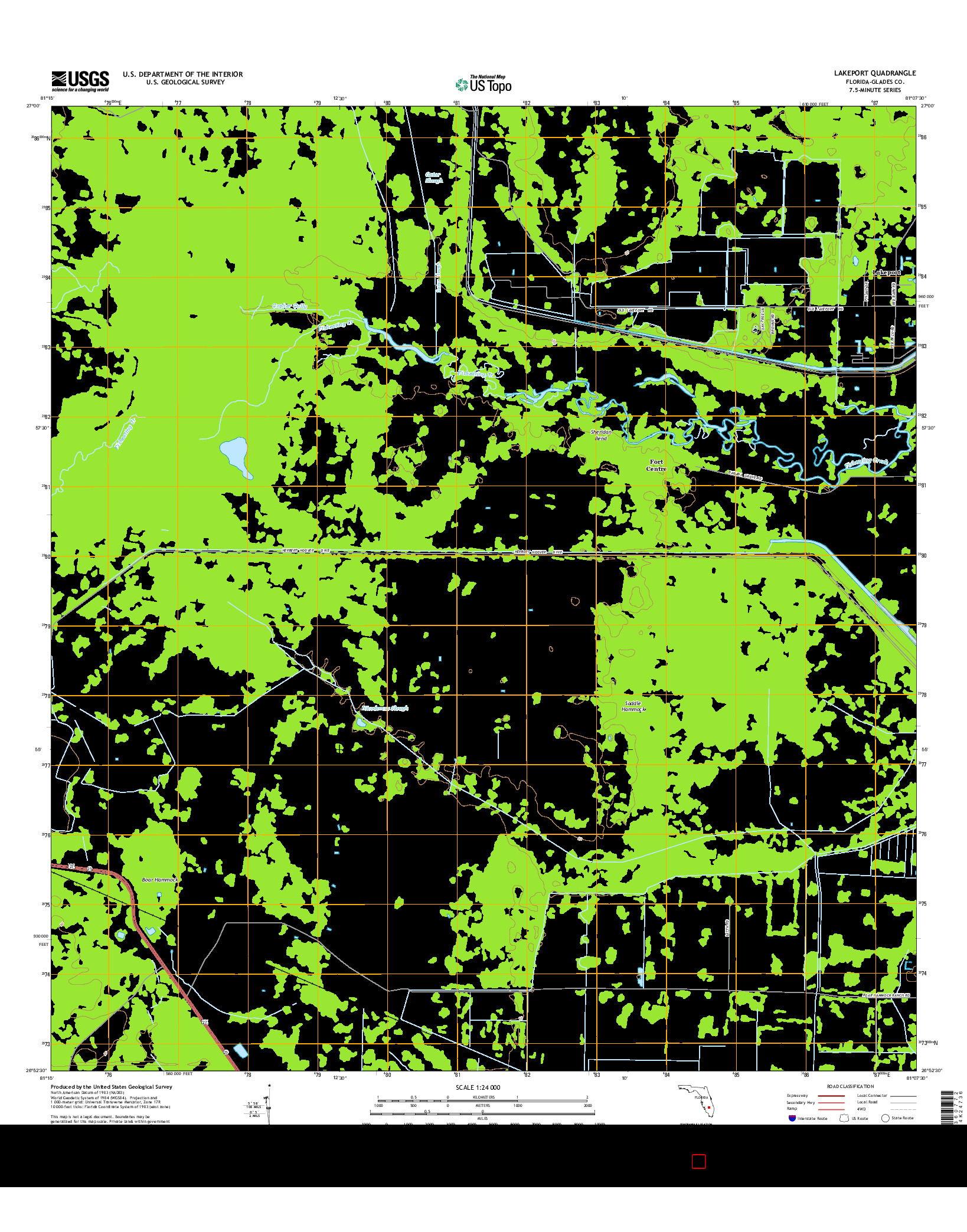 USGS US TOPO 7.5-MINUTE MAP FOR LAKEPORT, FL 2015