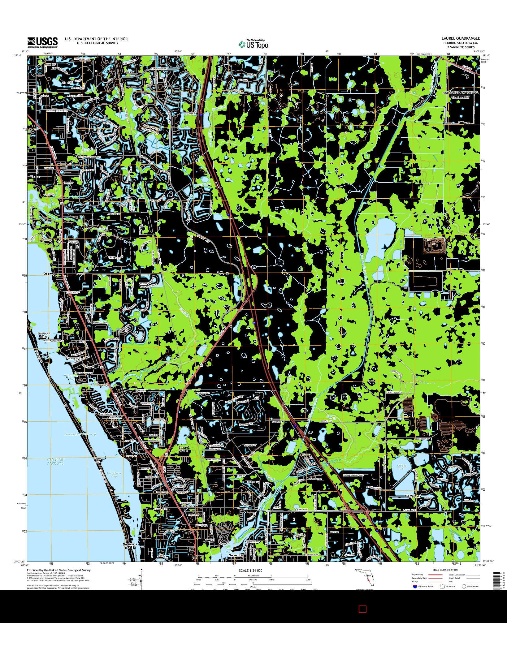 USGS US TOPO 7.5-MINUTE MAP FOR LAUREL, FL 2015