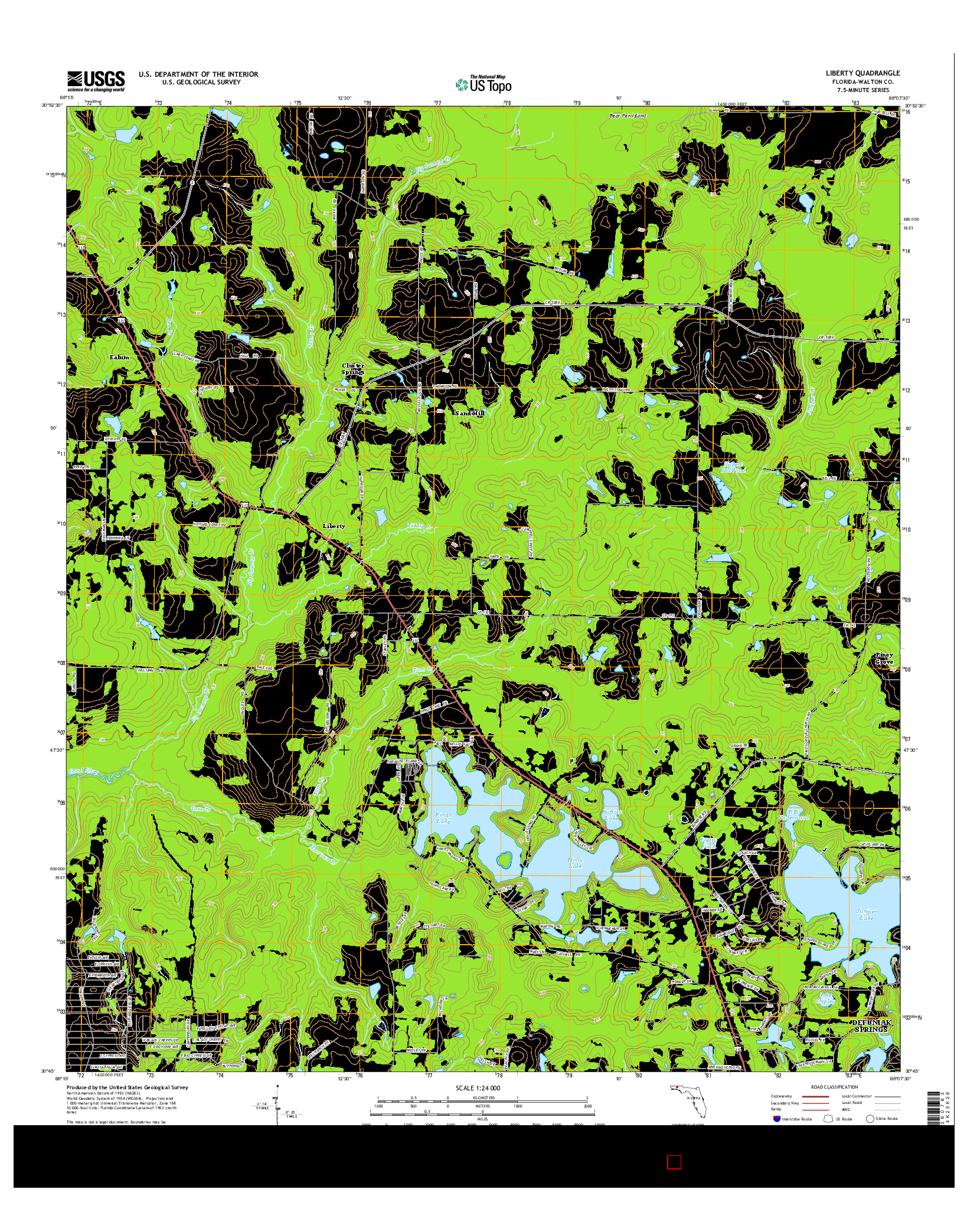 USGS US TOPO 7.5-MINUTE MAP FOR LIBERTY, FL 2015