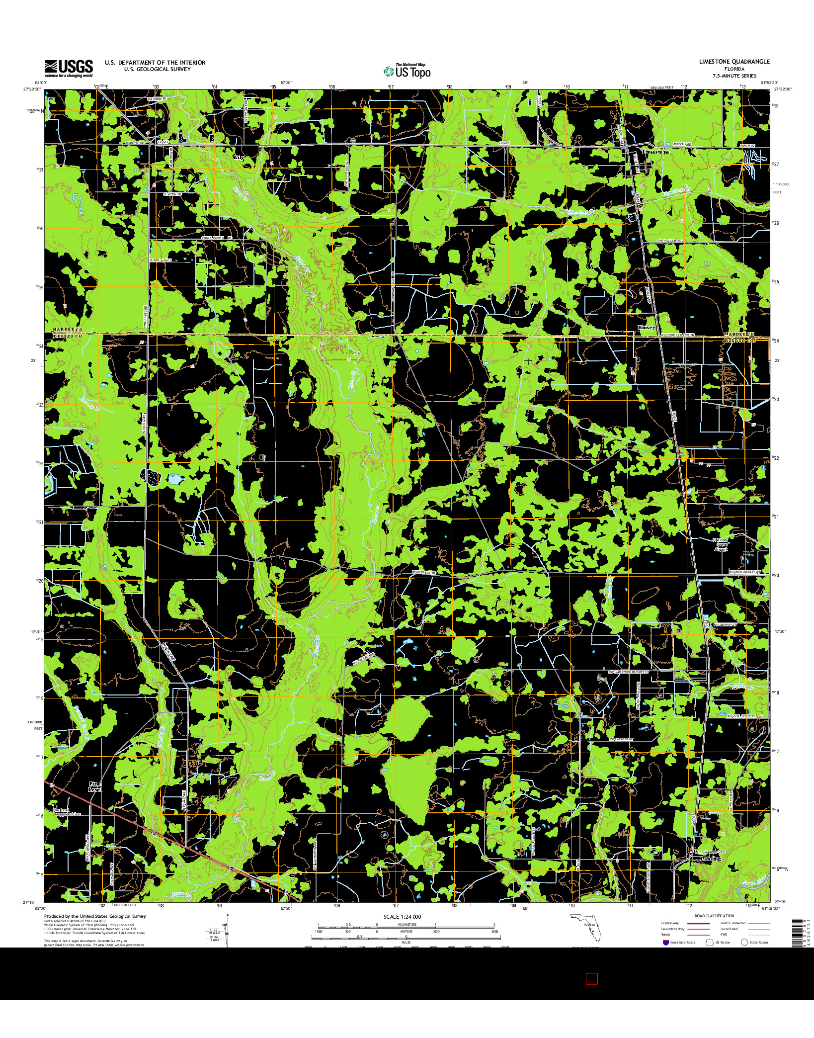 USGS US TOPO 7.5-MINUTE MAP FOR LIMESTONE, FL 2015
