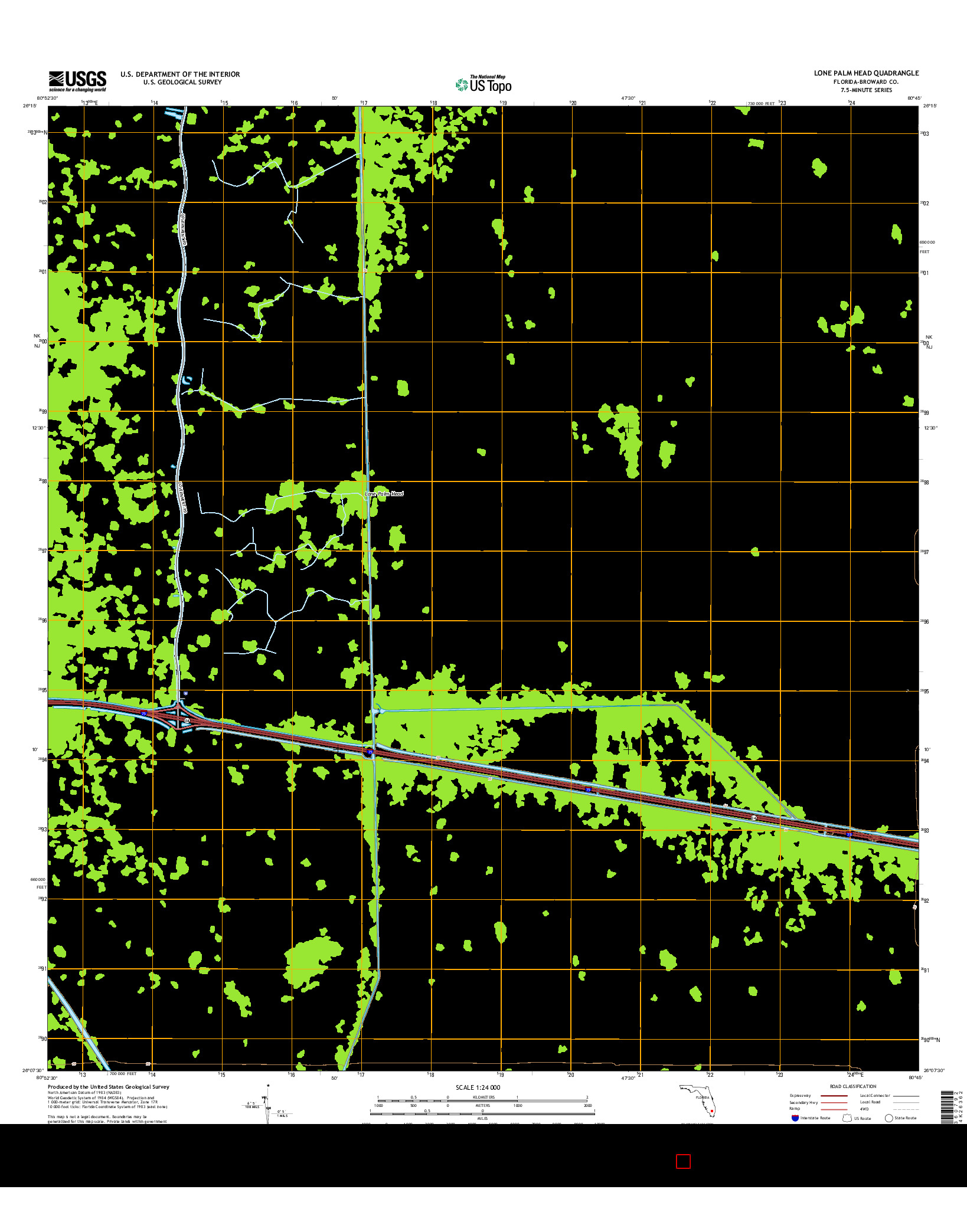 USGS US TOPO 7.5-MINUTE MAP FOR LONE PALM HEAD, FL 2015