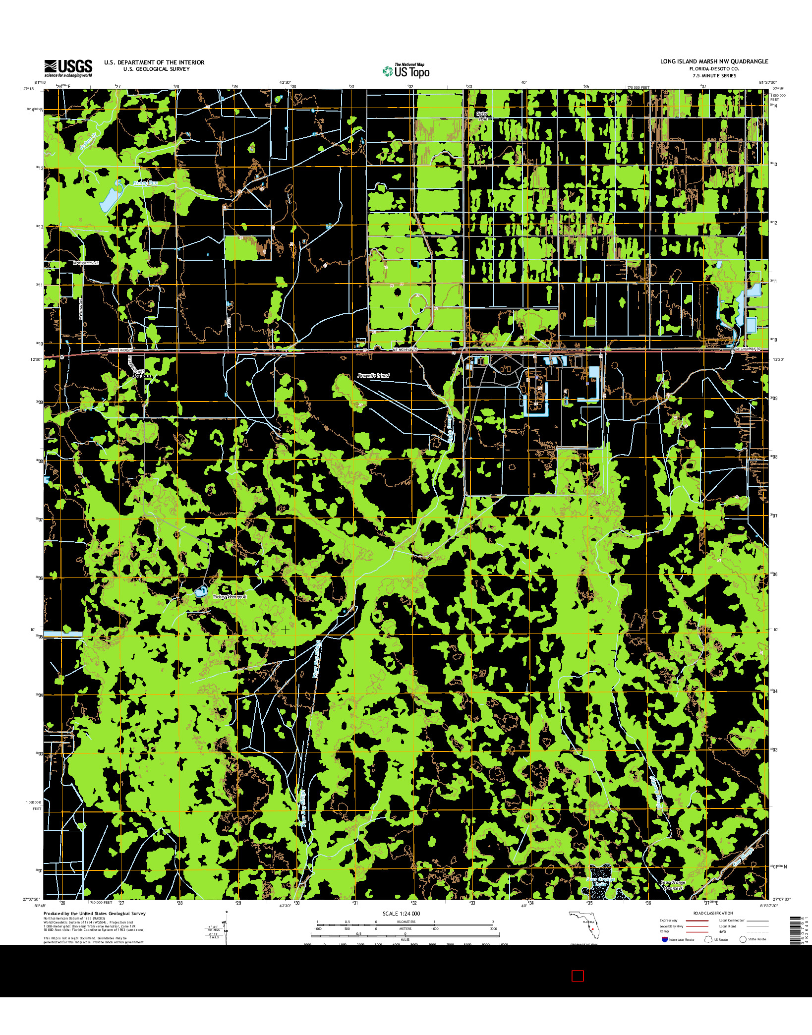 USGS US TOPO 7.5-MINUTE MAP FOR LONG ISLAND MARSH NW, FL 2015