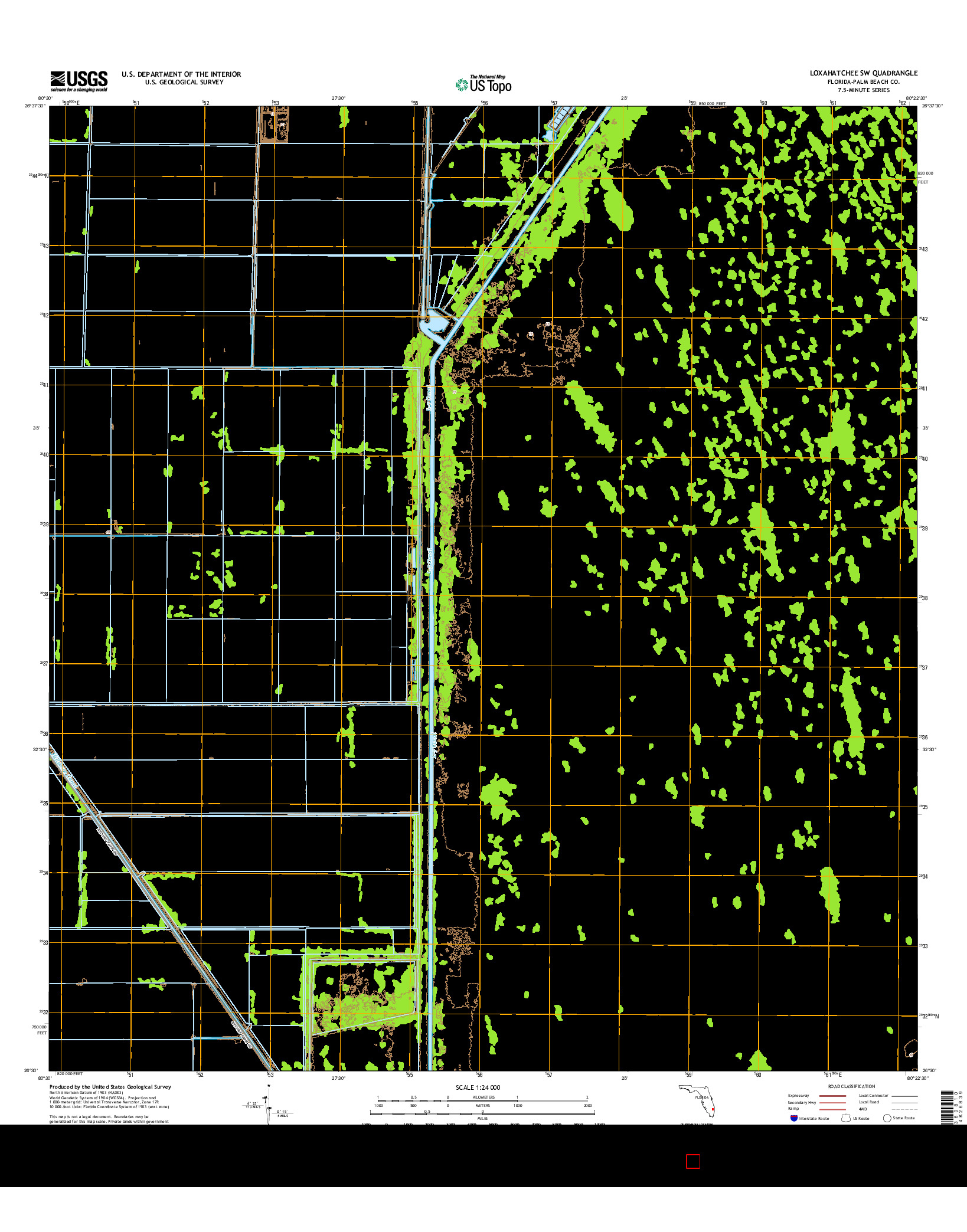 USGS US TOPO 7.5-MINUTE MAP FOR LOXAHATCHEE SW, FL 2015