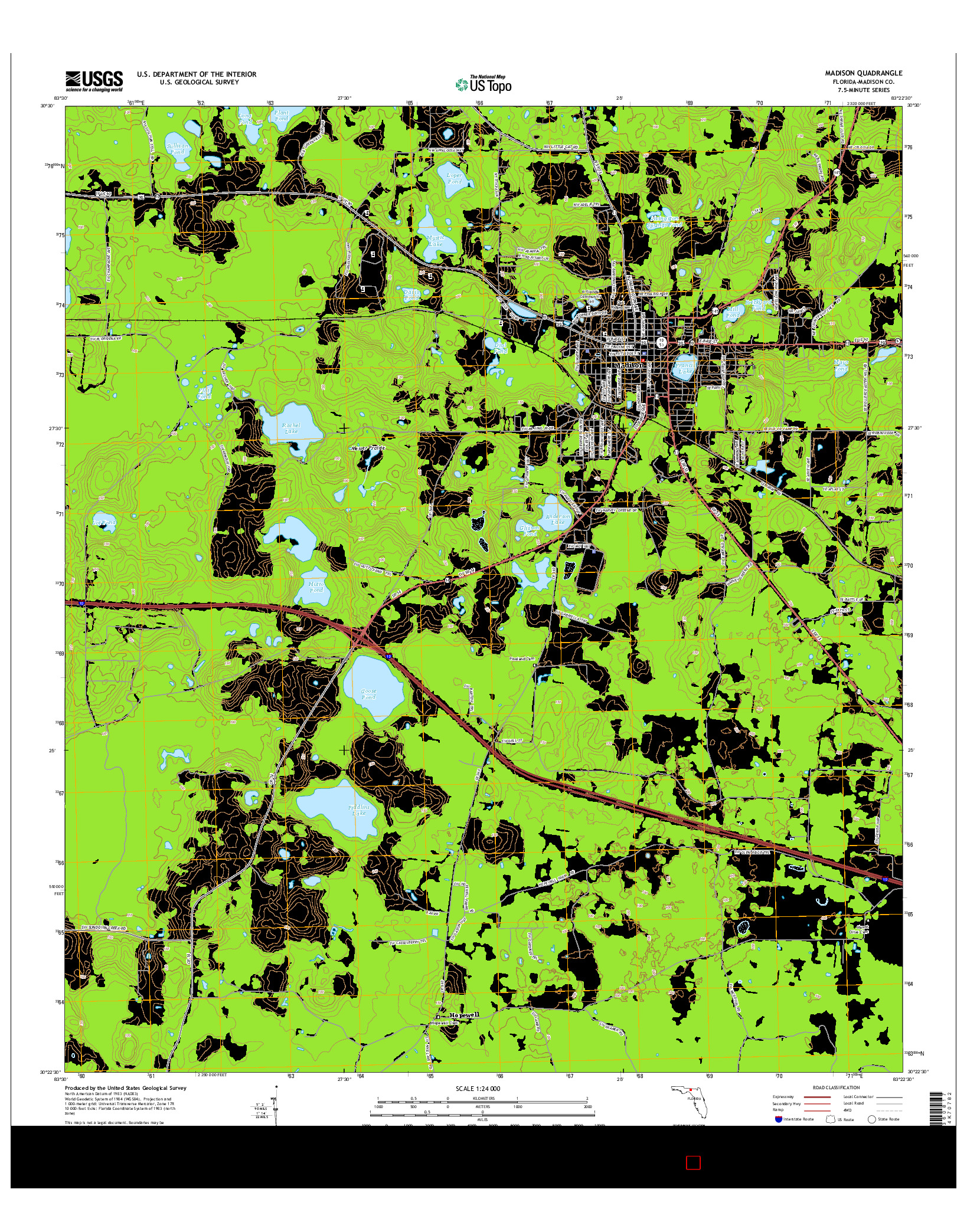 USGS US TOPO 7.5-MINUTE MAP FOR MADISON, FL 2015