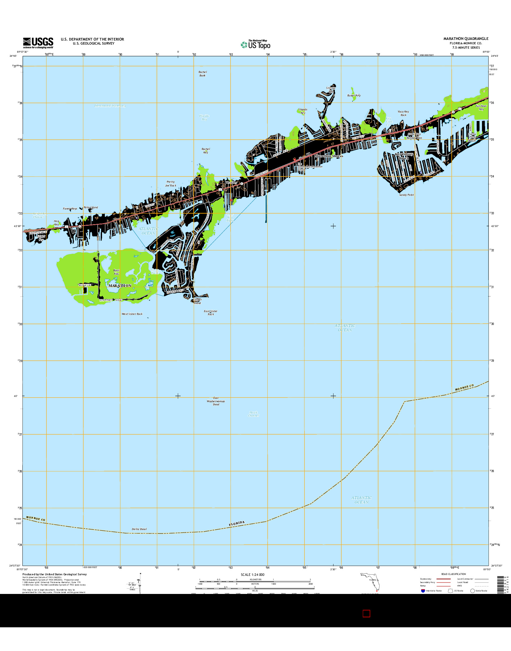 USGS US TOPO 7.5-MINUTE MAP FOR MARATHON, FL 2015