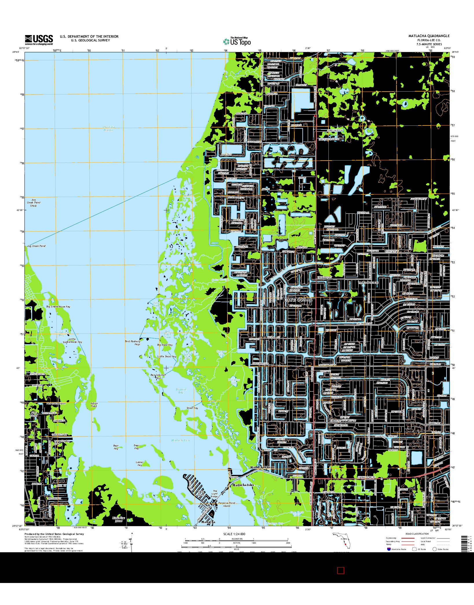 USGS US TOPO 7.5-MINUTE MAP FOR MATLACHA, FL 2015