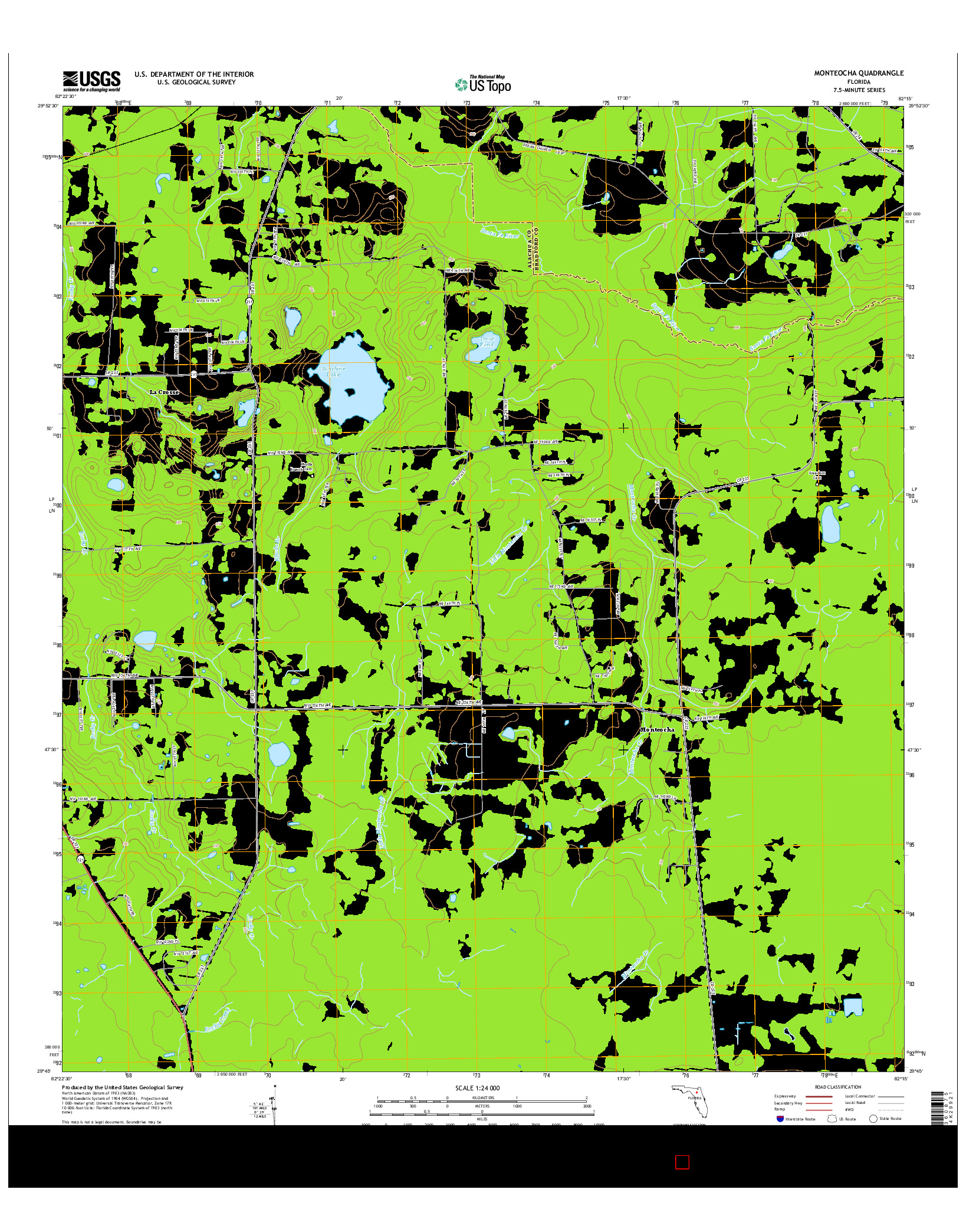 USGS US TOPO 7.5-MINUTE MAP FOR MONTEOCHA, FL 2015